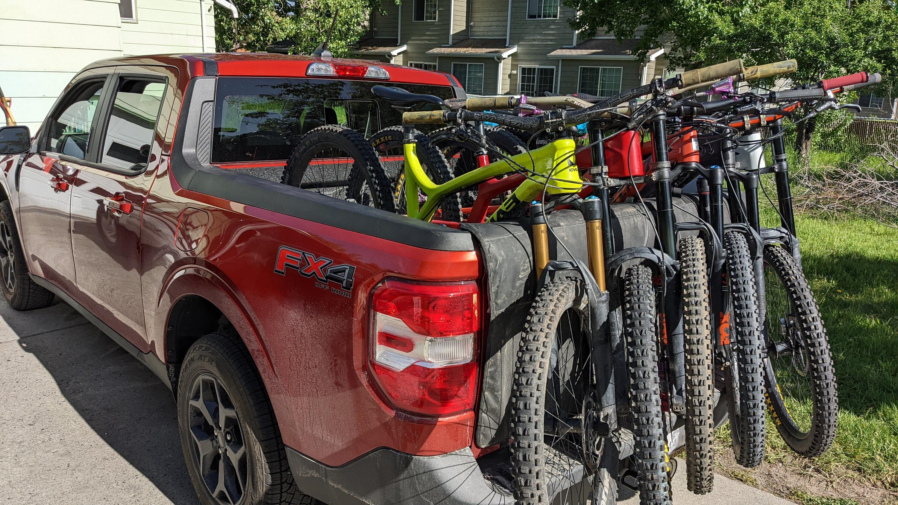 Ford Maverick How many MTBs fit in Maverick bed? PXL_20220618_151855224