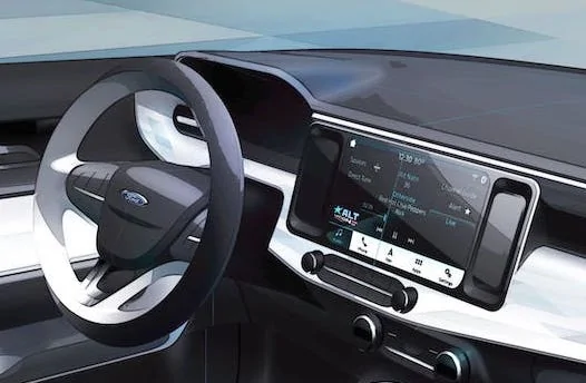 Ford Maverick Early Maverick Sketches Included Bigger Display Screen 2022-Ford-Maverick-Design-Sketch-Interior-003