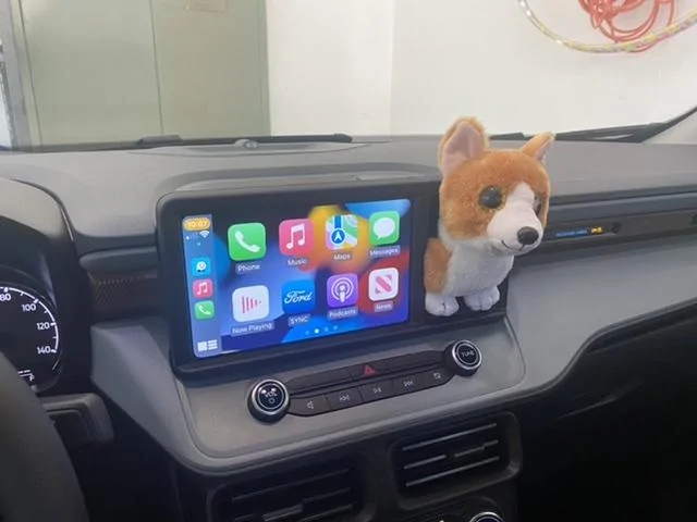 Ford Maverick That awkward cubbie next to the infotainment screen B38DAA91-B14F-4767-BC97-6A00DA65E59D