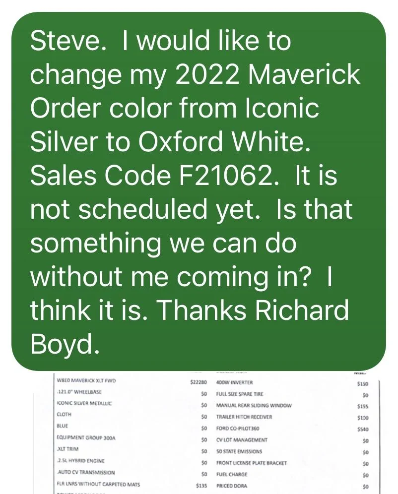 Ford Maverick My Order suddenly doesn’t exist - Oct 9 Hybrid ADFDAD32-C4BA-47EE-B865-385C9E73A882