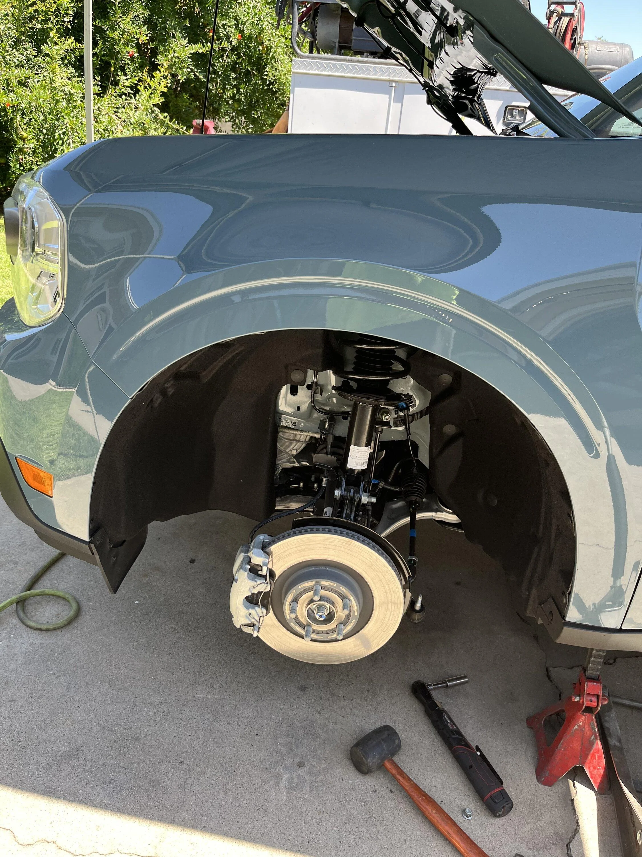 Ford Maverick Busy two weeks: 2” lift, BFG KO2’s 245/65, bed lighting, switch cup coasters, red Maverick letters, shackle hitch receiver, bed rack system 345E38D0-97AC-42BC-A05D-041F2F8D01E2