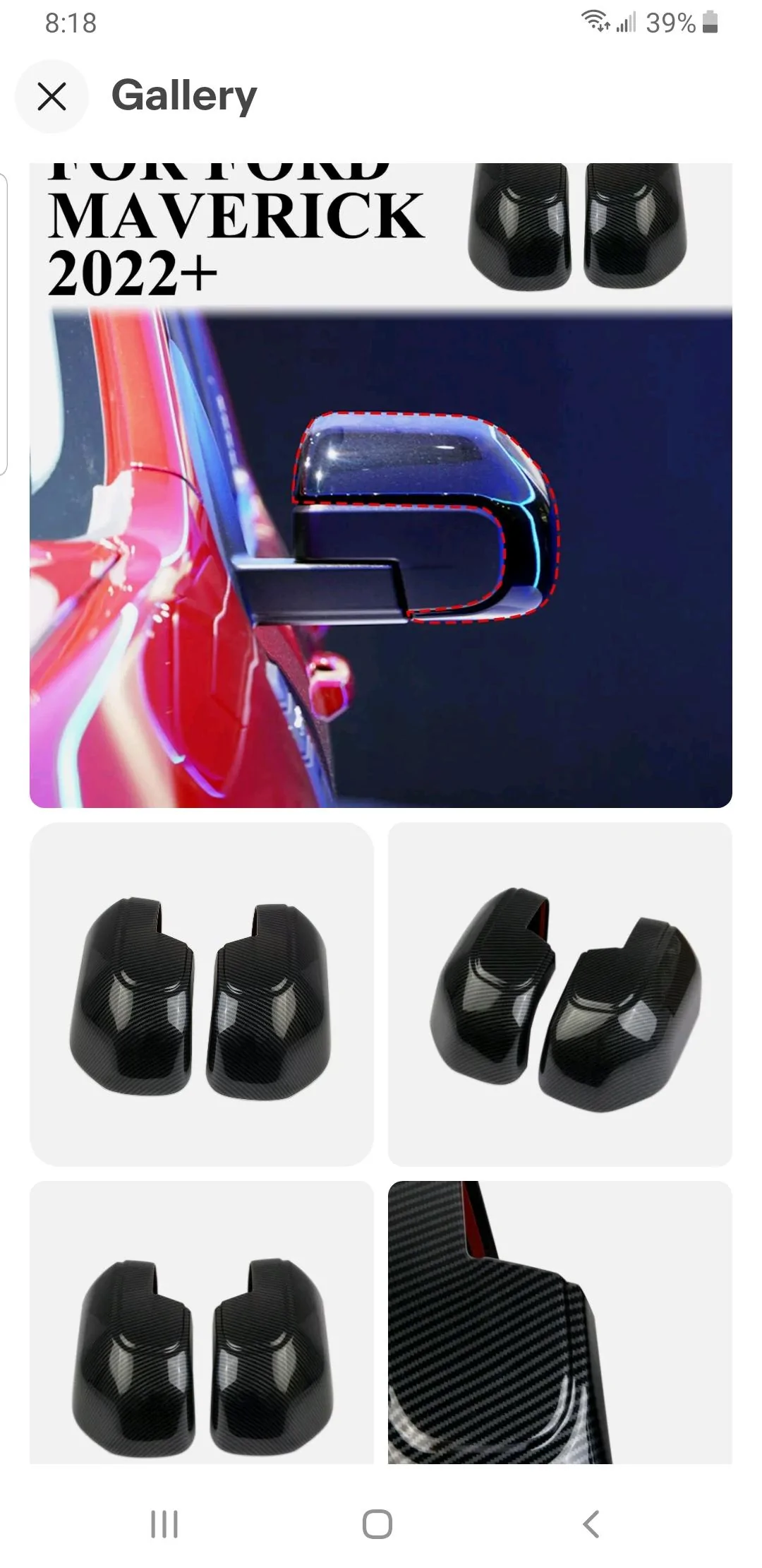 Ford Maverick Side view mirror caps, and armrest covers Screenshot_20220624-201855_eBay