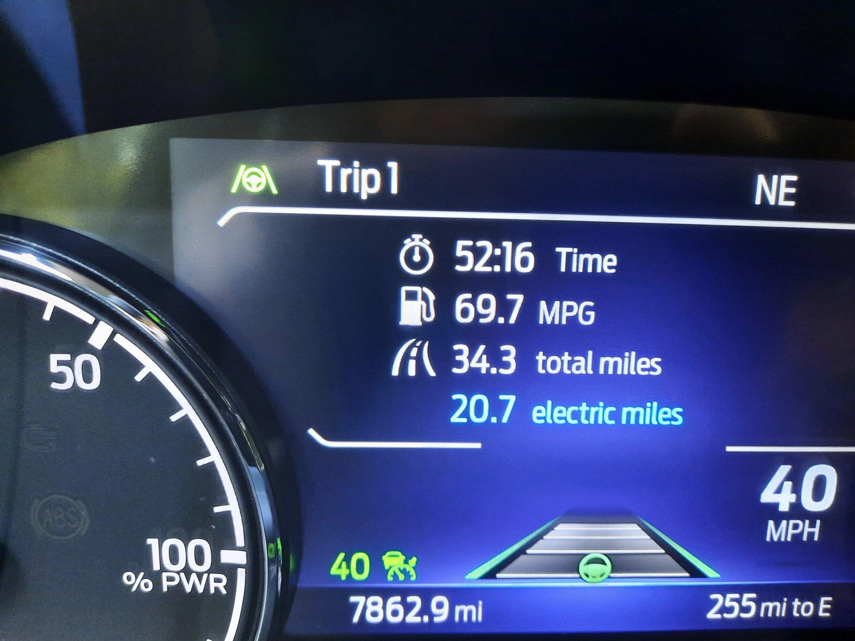 Ford Maverick 70mpg at 40mph achieved with Hybrid 20220625_162418