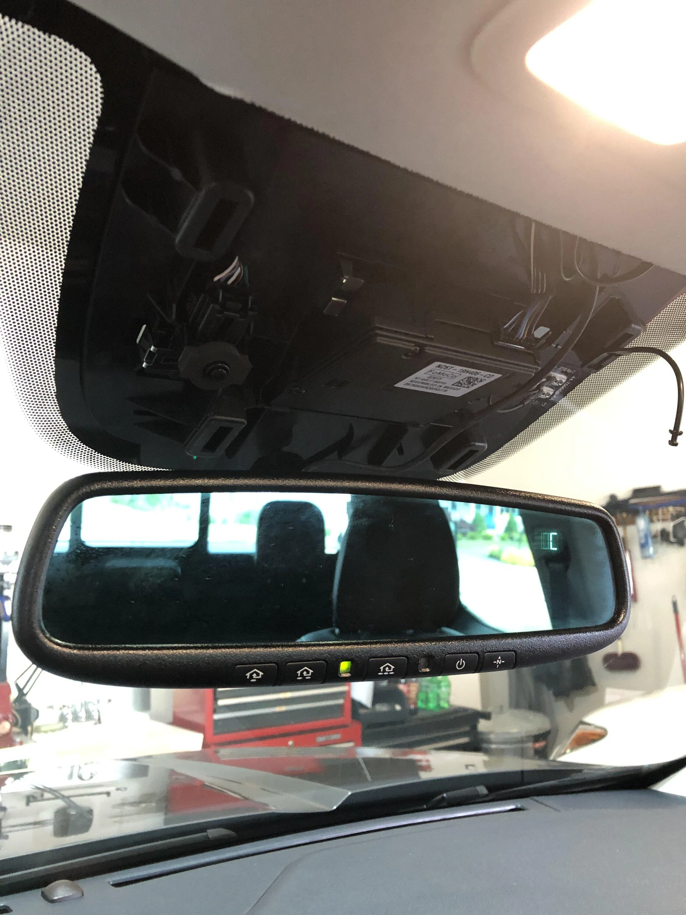 Ford Maverick Cheap auto-dimming, homelink mirror IMG_2149