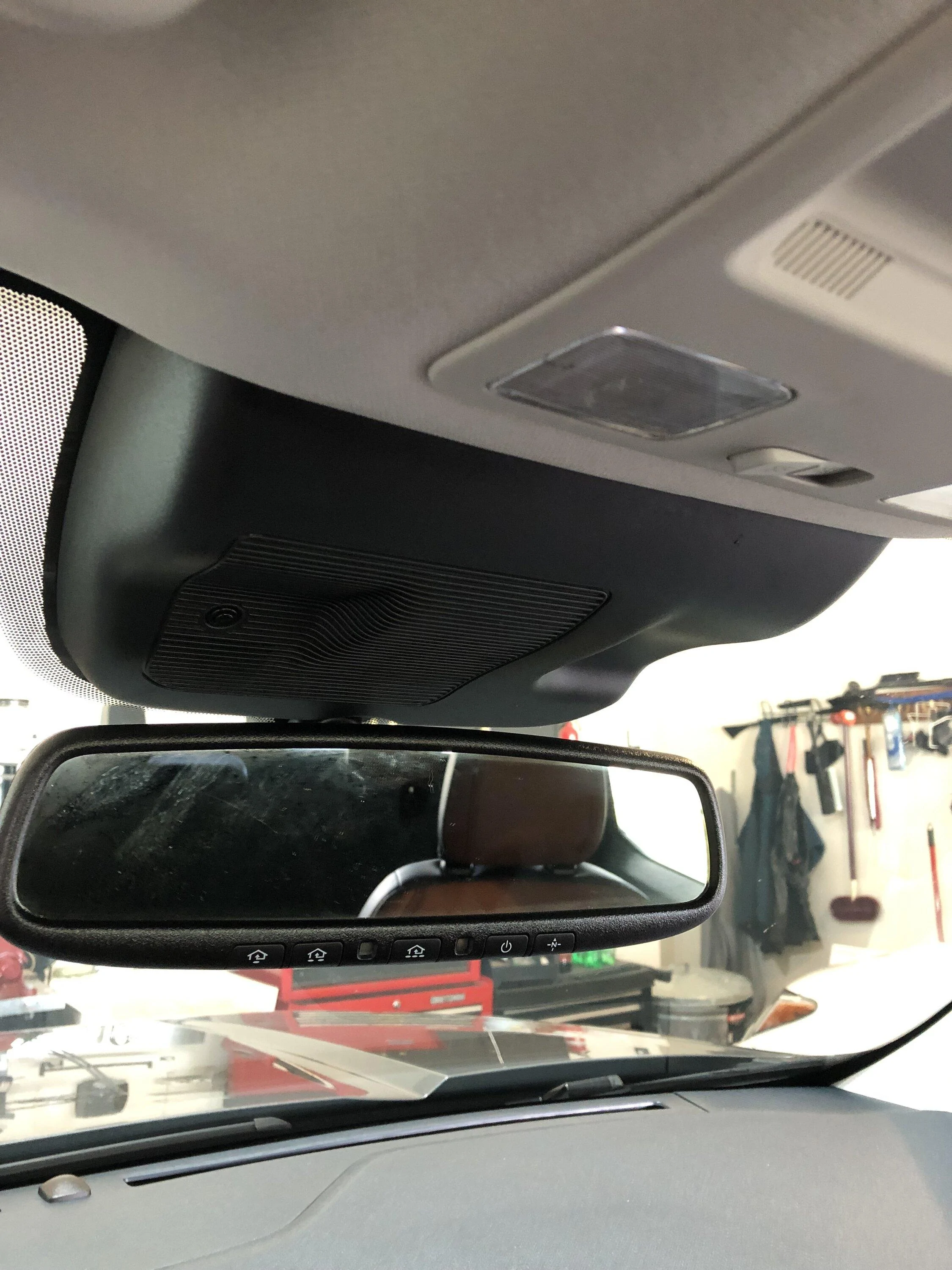 Ford Maverick Cheap auto-dimming, homelink mirror IMG_2150