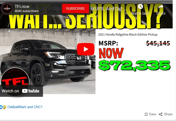 Ford Maverick So, I mean, how big is a Ridgeline? 1656561574381