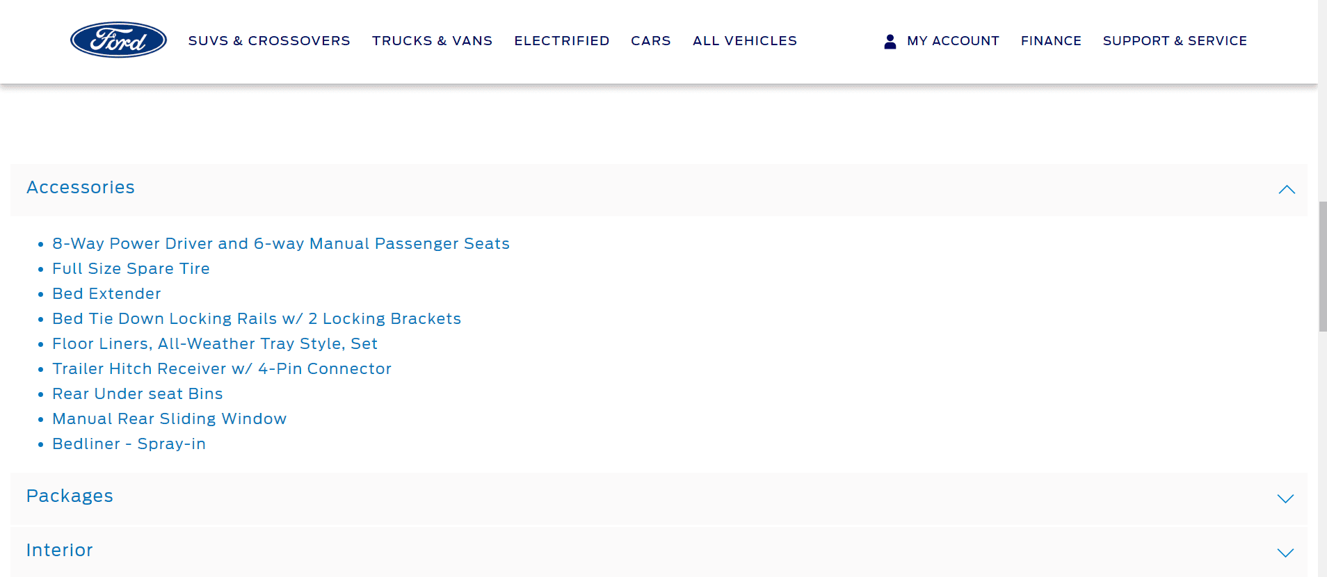 Ford Maverick Order not correct on Ford tracking site Accessories