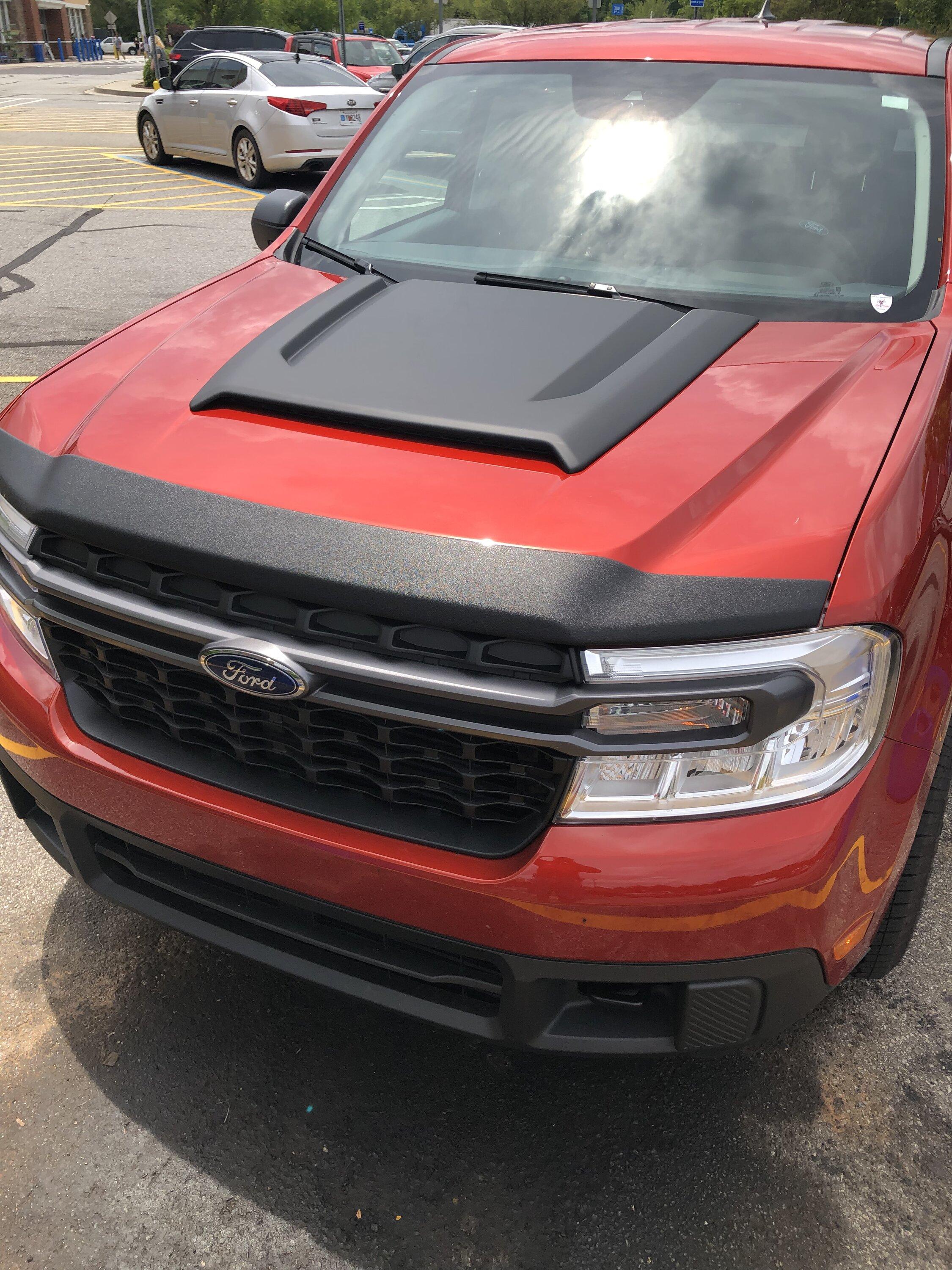 Ford Maverick Hood Scoop installed 8B5EFB01-E515-45B7-9FC6-AF944318C8EE