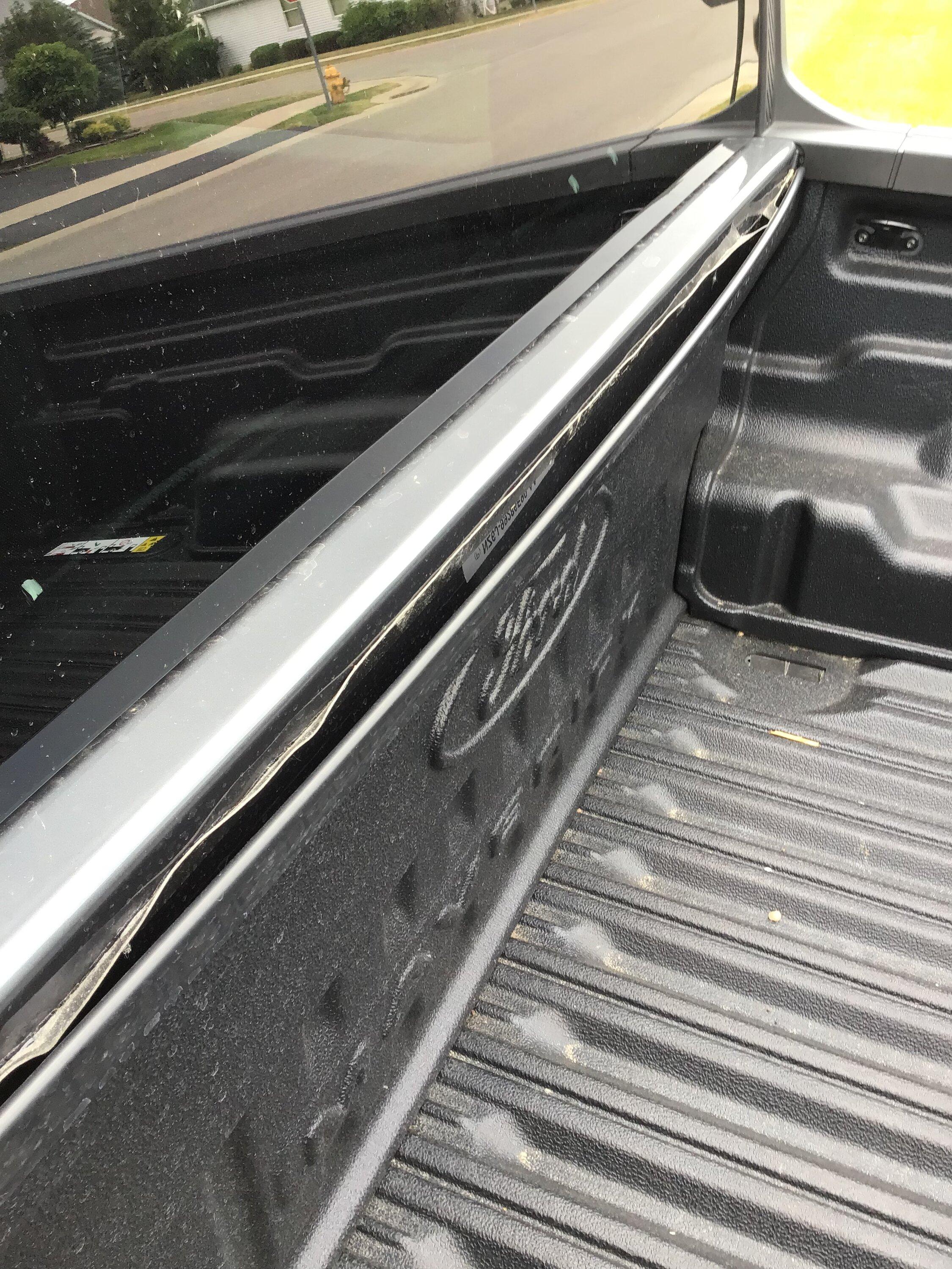 Ford Maverick Factory bed liner is pulling away from the box 4842969E-C577-449D-AC19-BC64AA6412CB