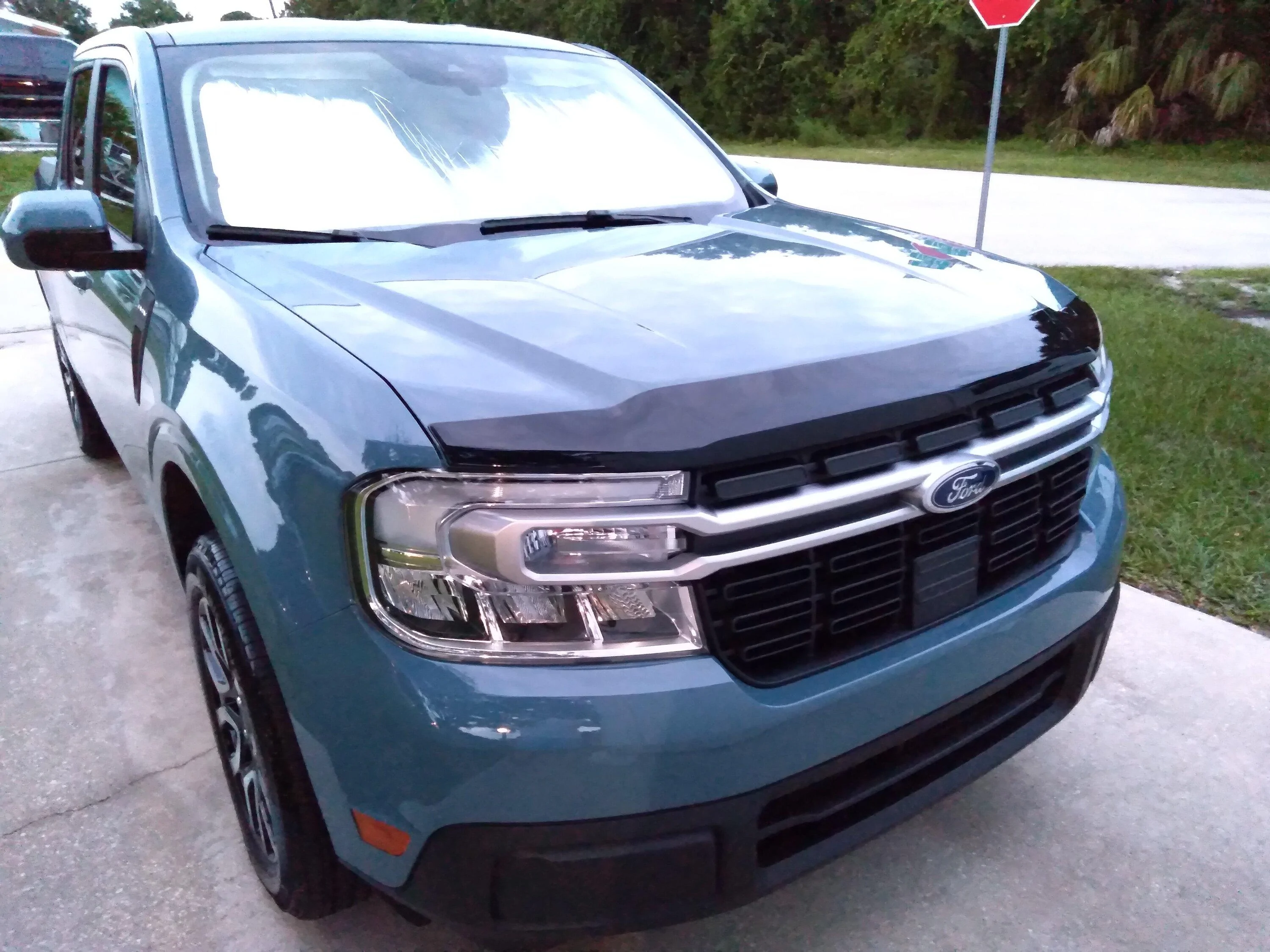 Ford Maverick Bug Deflector DIY Install Success 20220701_203225