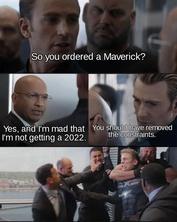 Ford Maverick Maverick Memes -  fun diversion while we wait [ ** NO POLITICS ** ] Captain America Elevator Fight Dad Joke 02072022123513