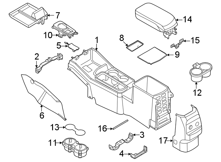 Ford Maverick Part number of rubber center console pads/mats ? Maverick_Center_Console