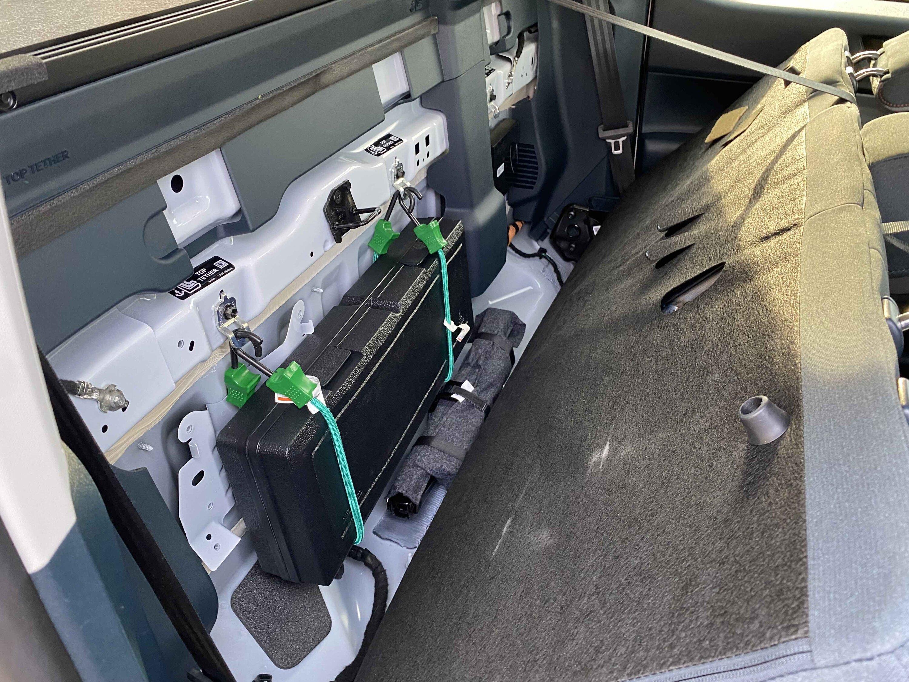 Ford Maverick Tool box storage behind rear seats 3