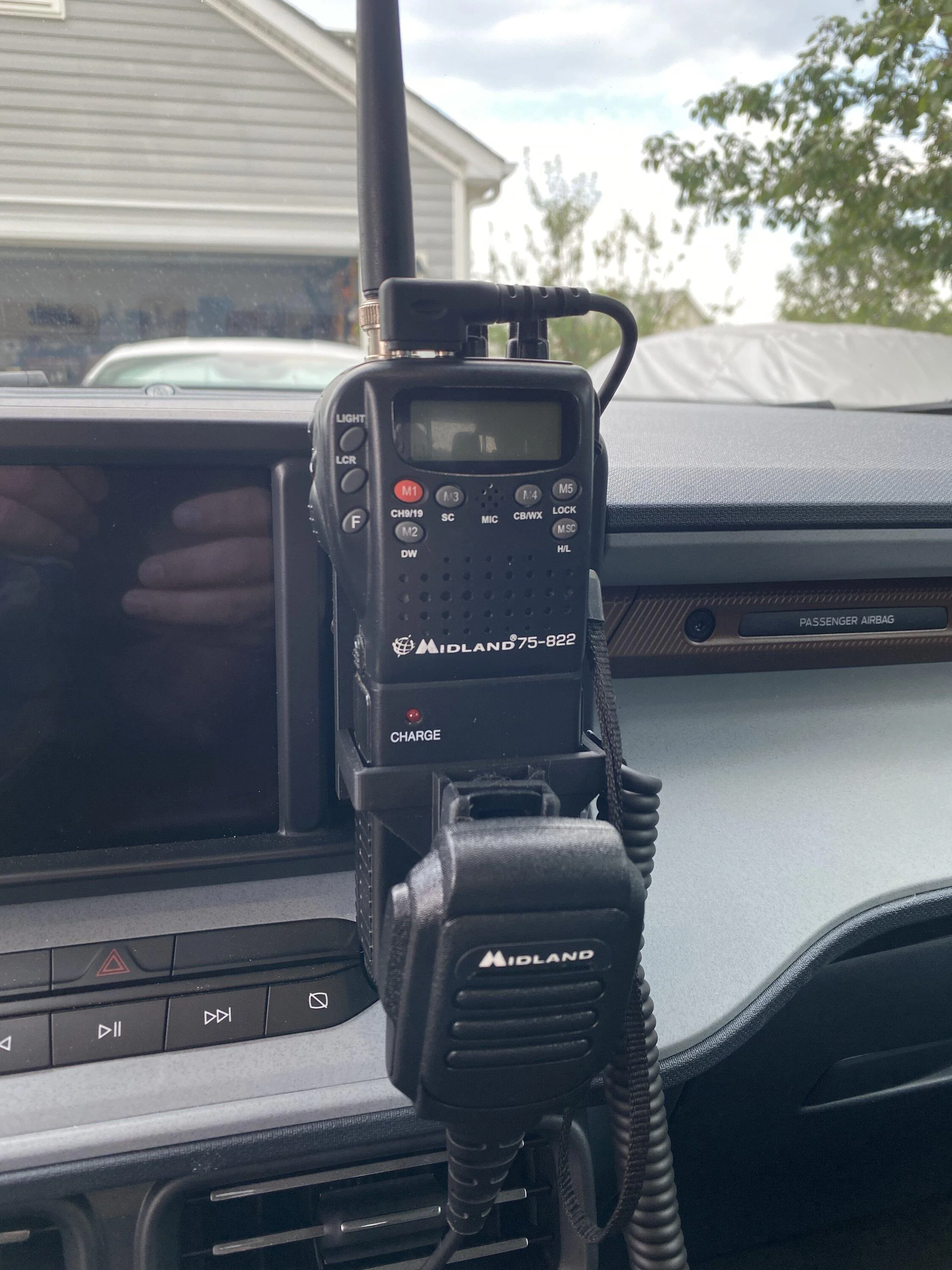 Ford Maverick An Even Better Handheld Radio Mount (And Then Some) Using Dashboard Cubby CBRadio
