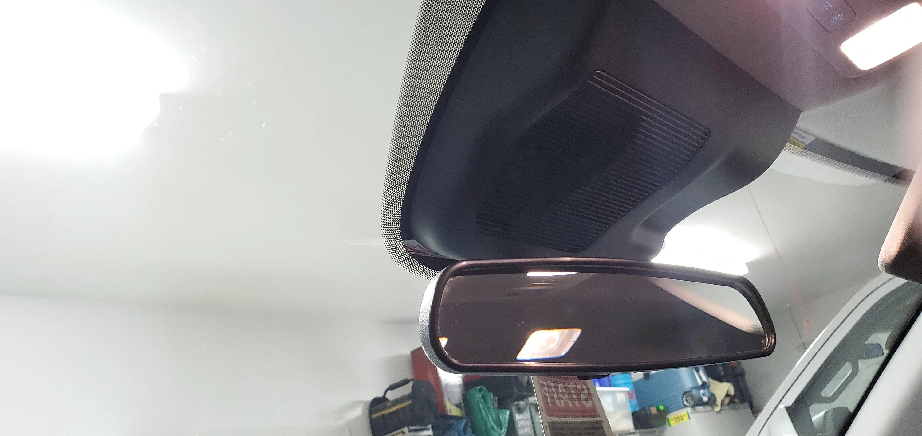 Ford Maverick Anyone know how to get access behind rearview mirror? 20220704_190656