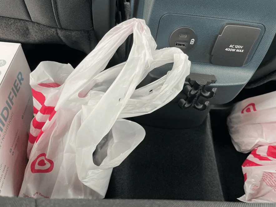 Ford Maverick Nailed it. FIT 3D grocery bag holder / hooks 2