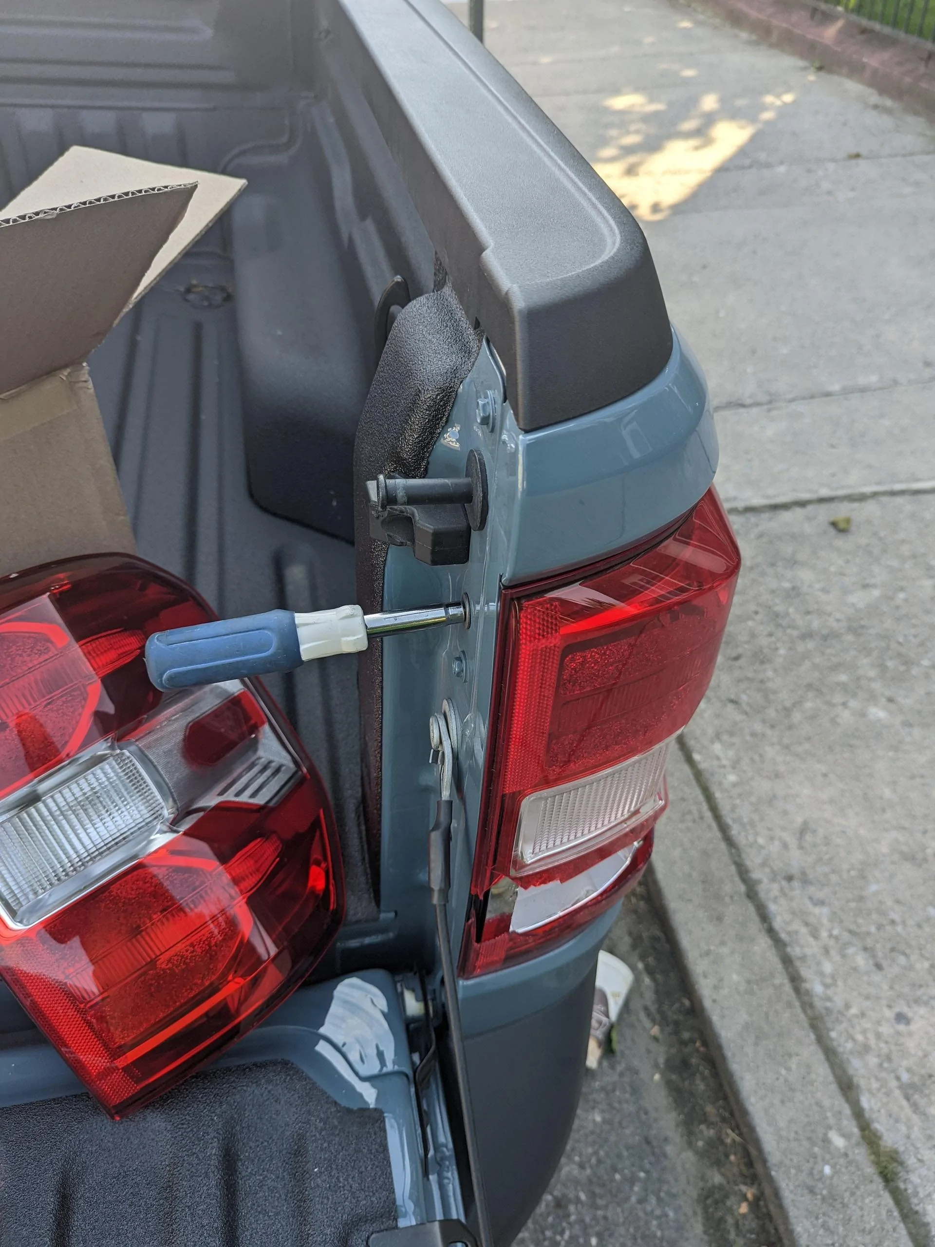 Ford Maverick Rear Passenger Tail Light Damaged by Ebike PXL_20220710_211127599