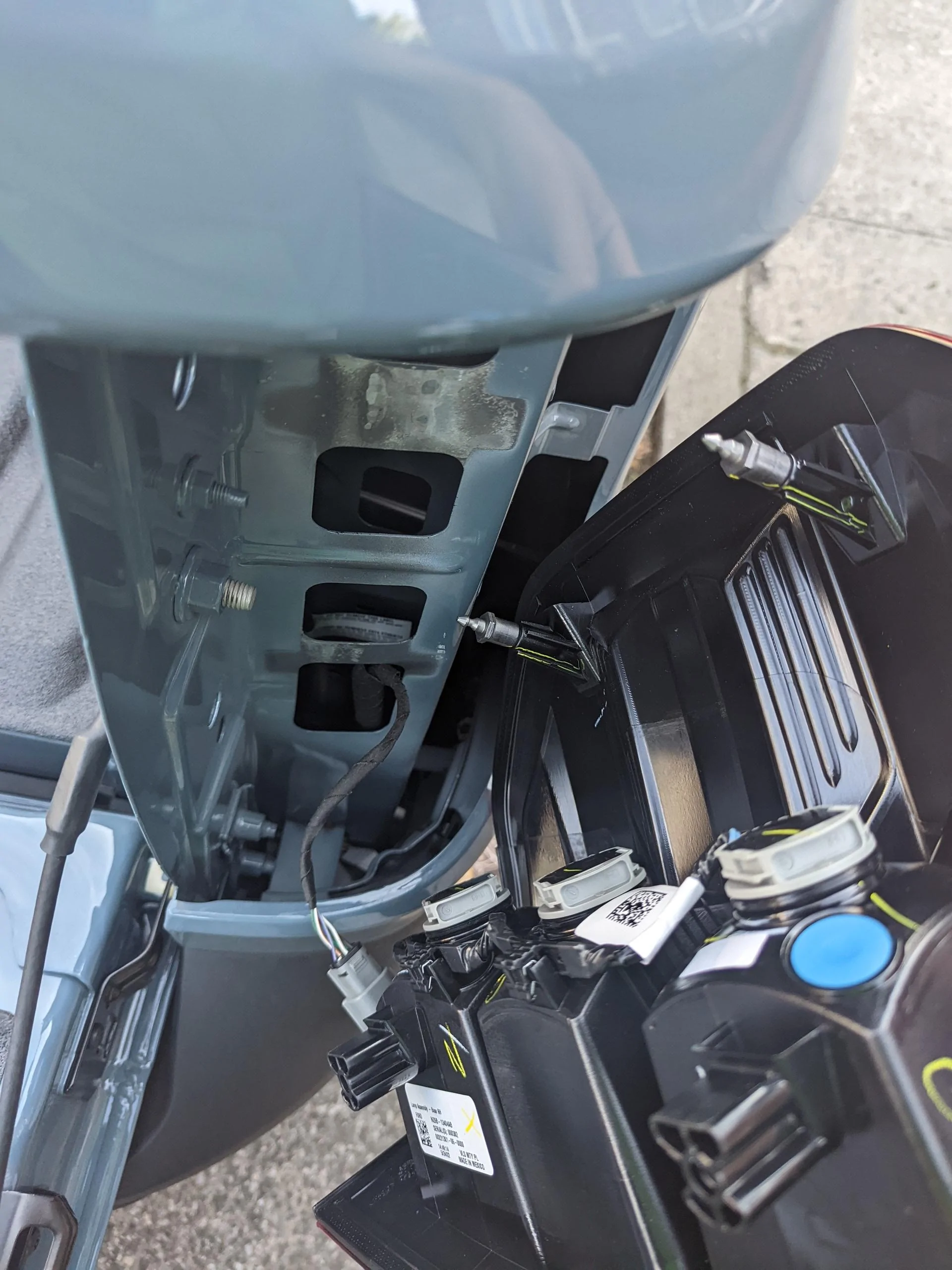 Ford Maverick Rear Passenger Tail Light Damaged by Ebike PXL_20220710_211612672