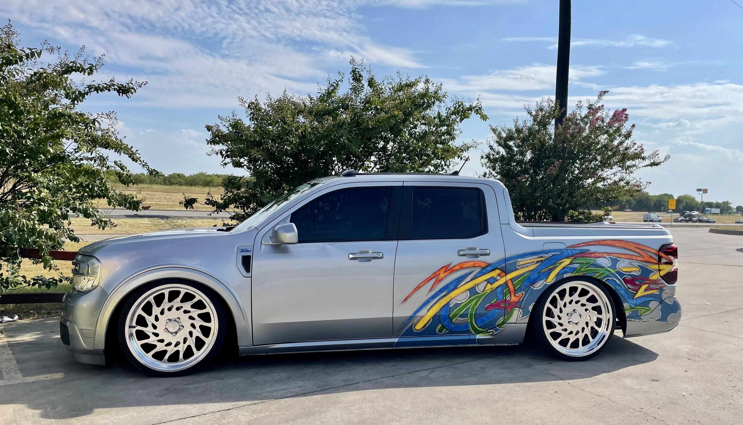 Ford Maverick New 22 inch JTX Forged Psycho wheels on bagged Maverick DFFD3A62-6E59-470E-A46D-4762945E4182