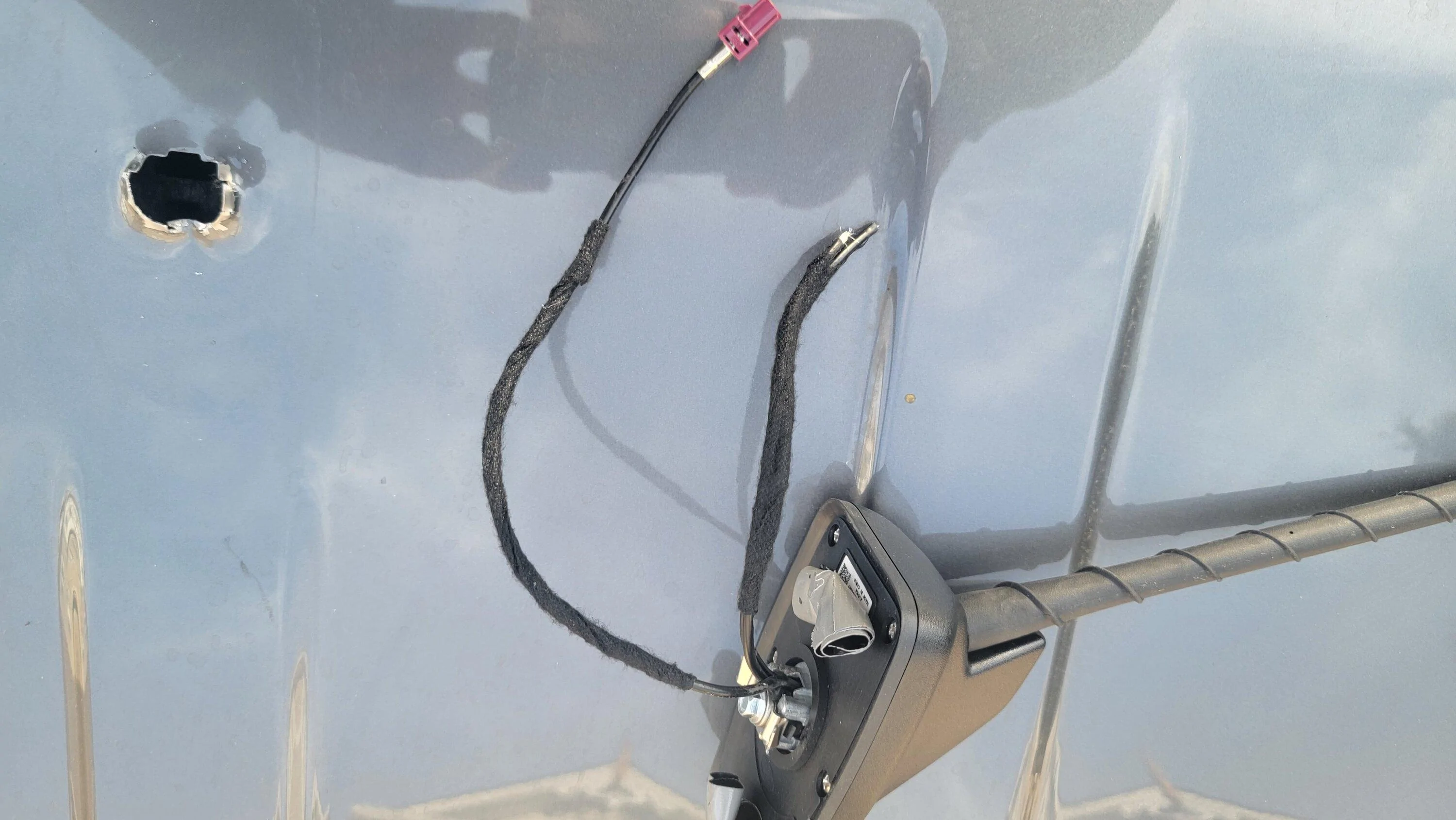 Ford Maverick Antenna pulled out from roof of Maverick. $1500 fix quoted 20220509_190649