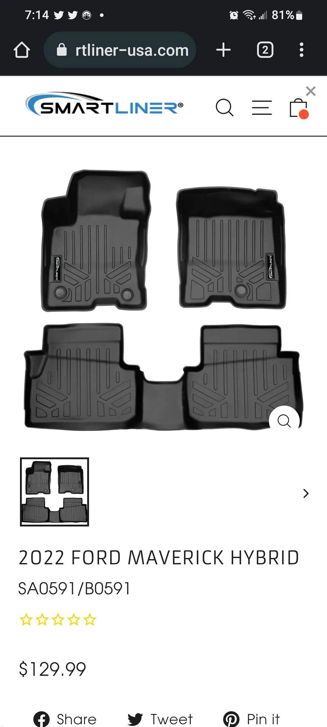 Ford Maverick 2-Row Hybrid Floor Liners (not OEM) - In Stock!!!! Screenshot_20220715-191443_Chrom