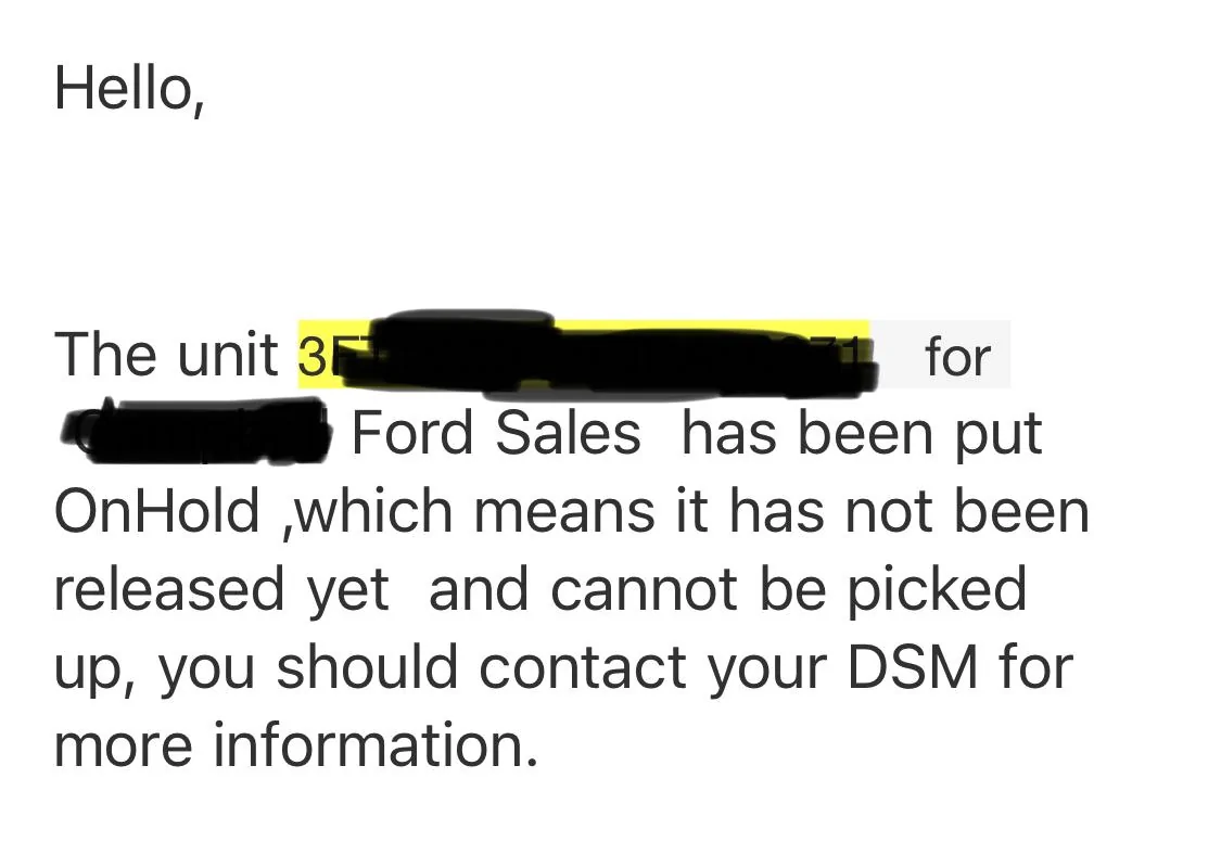 Ford Maverick (CANADA) Stop Sale: Hybrid at Rail Head 5802D3F9-3B84-4782-8879-399AC62DF9E1