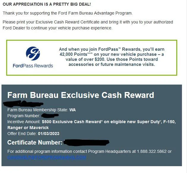 Ford Maverick Rebate and Incentive confusion Farm