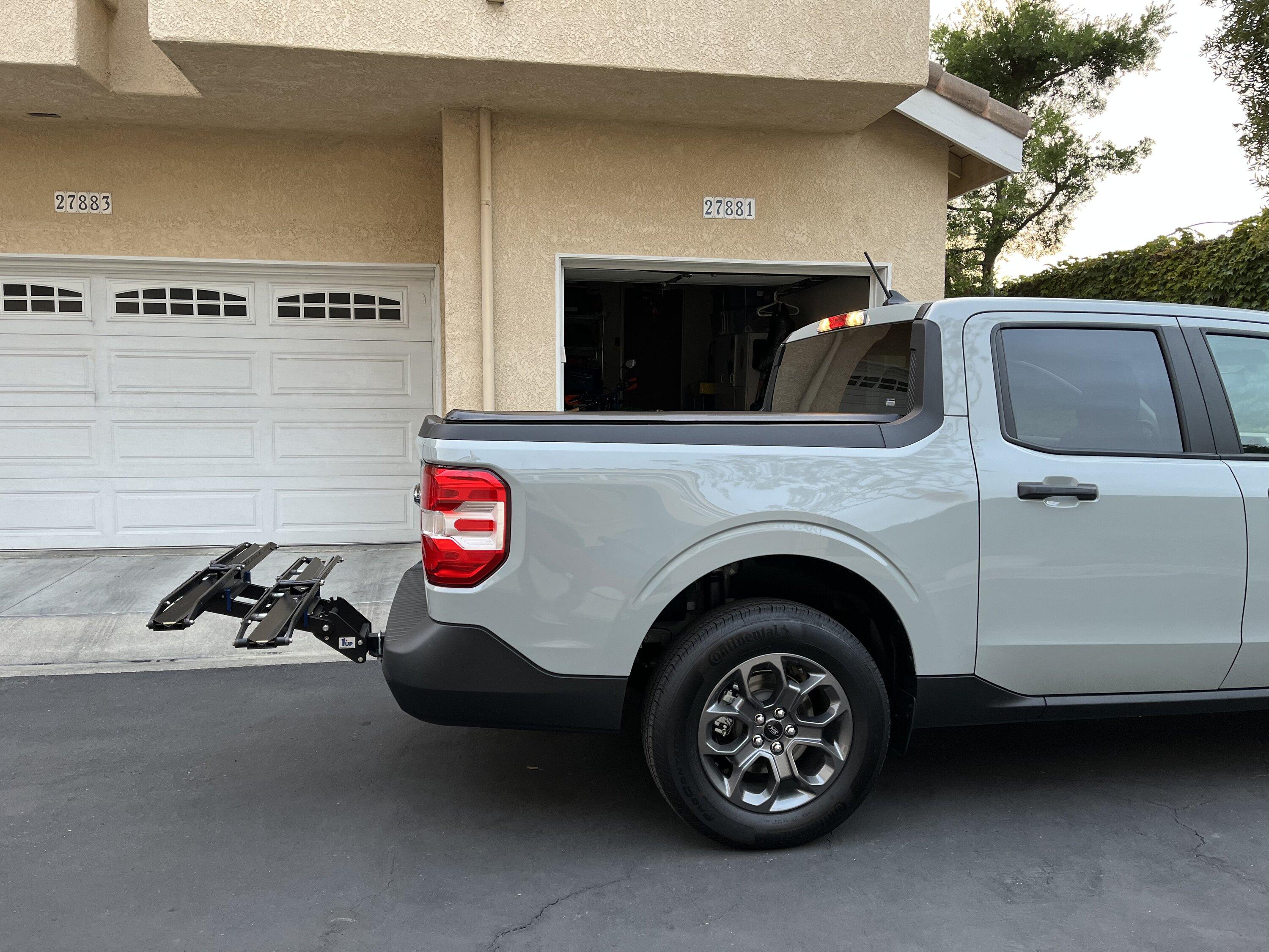 Ford Maverick 1up bike rack installed 6973C1D2-04BE-489E-8B4E-F0474B3D00A0