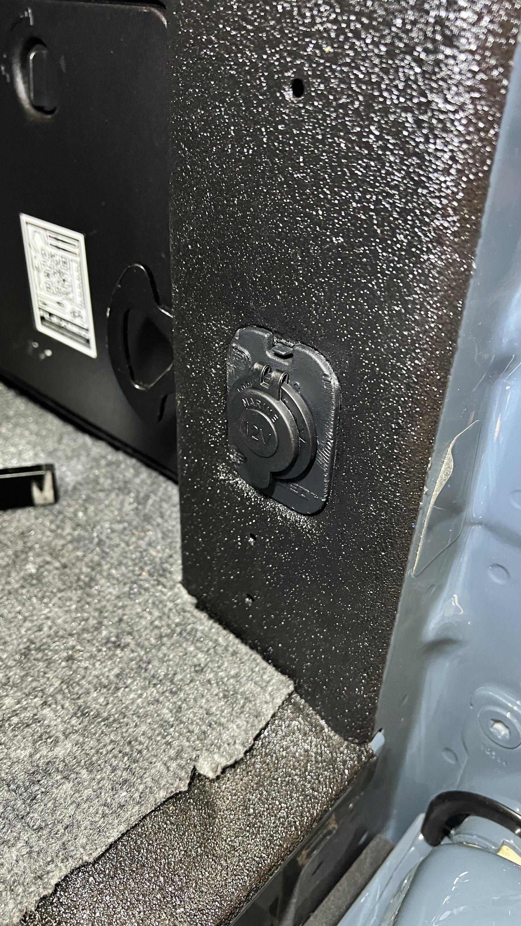 Ford Maverick Adding 12V and USB power ports to the bed - installed photo IMG_3776
