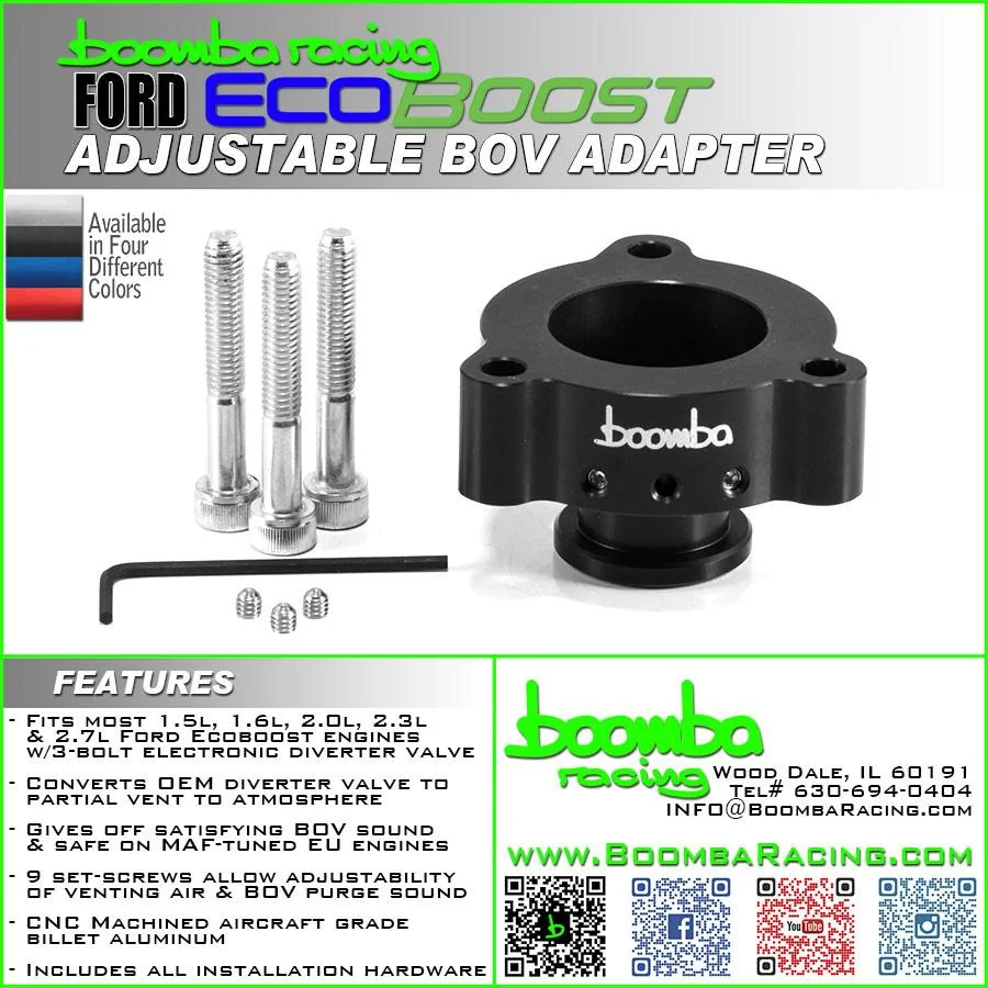 Ford Maverick Boomba Racing Ford Maverick Adjustable Blow Off Valve Adaptor Now Available! Ecoboost 50-50 BOVA copy WEB