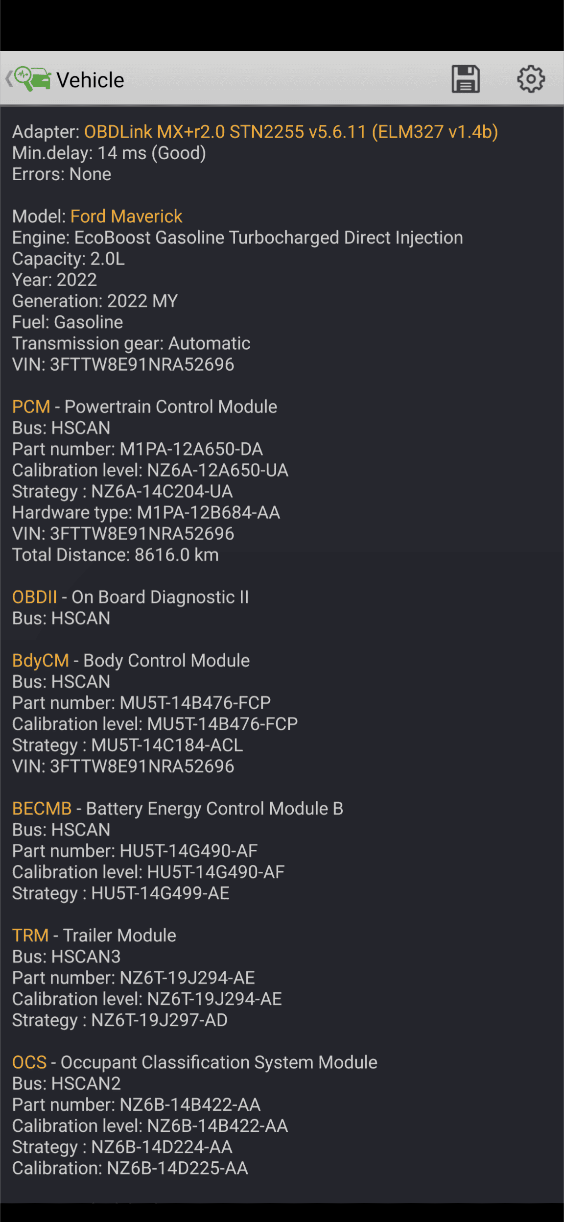 Ford Maverick Traffic Sign Recognition (TSR) FORScan mod (confirmed working) Screenshot_20220722-151420
