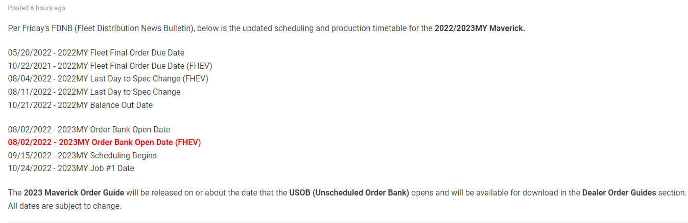 Ford Maverick 2023 Hybrid Order Date Screenshot (360)