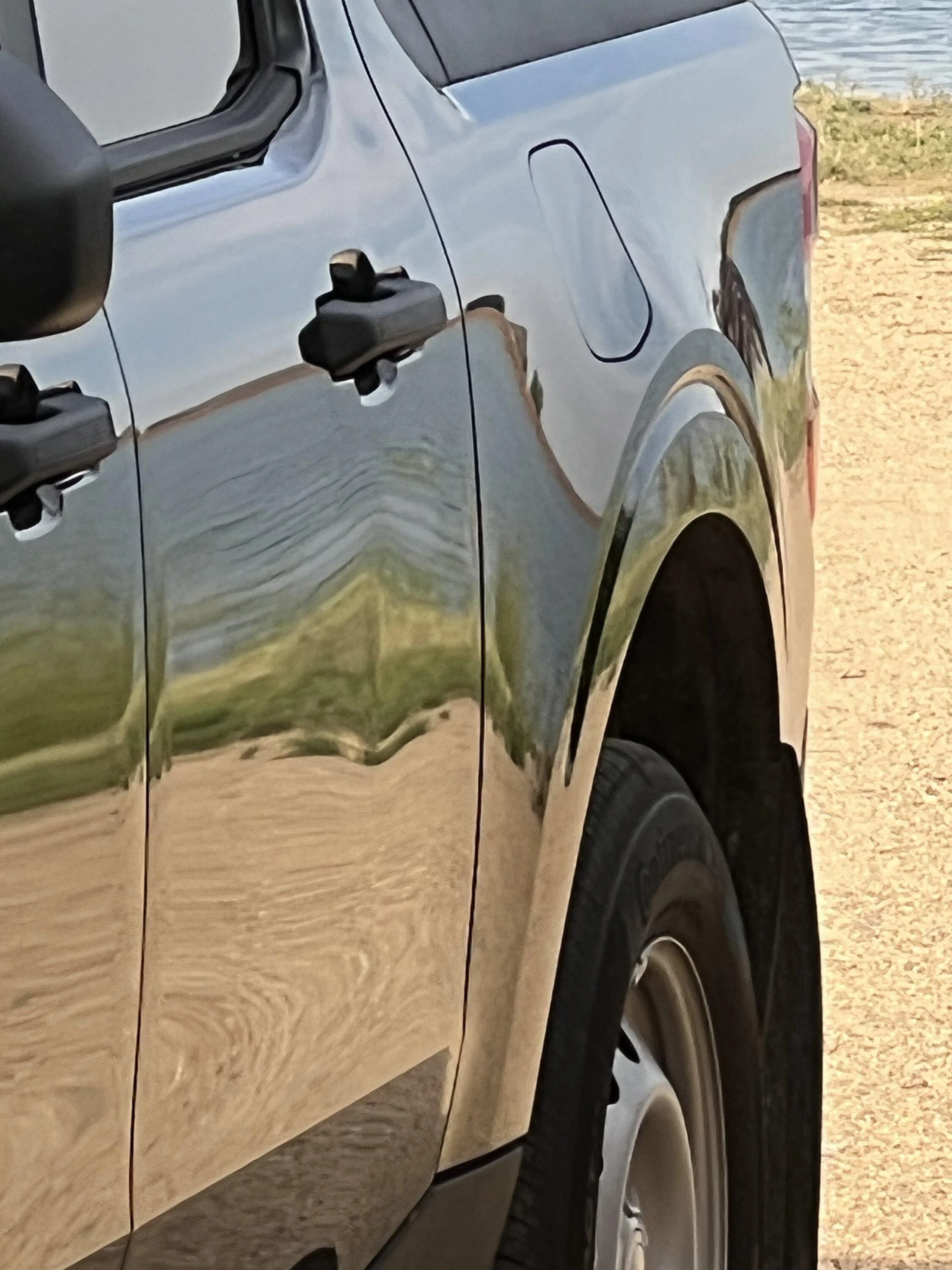 Ford Maverick Dent below rear driver side door handle. E28D8E9E-0DAB-486A-A1A3-4AA177649A37
