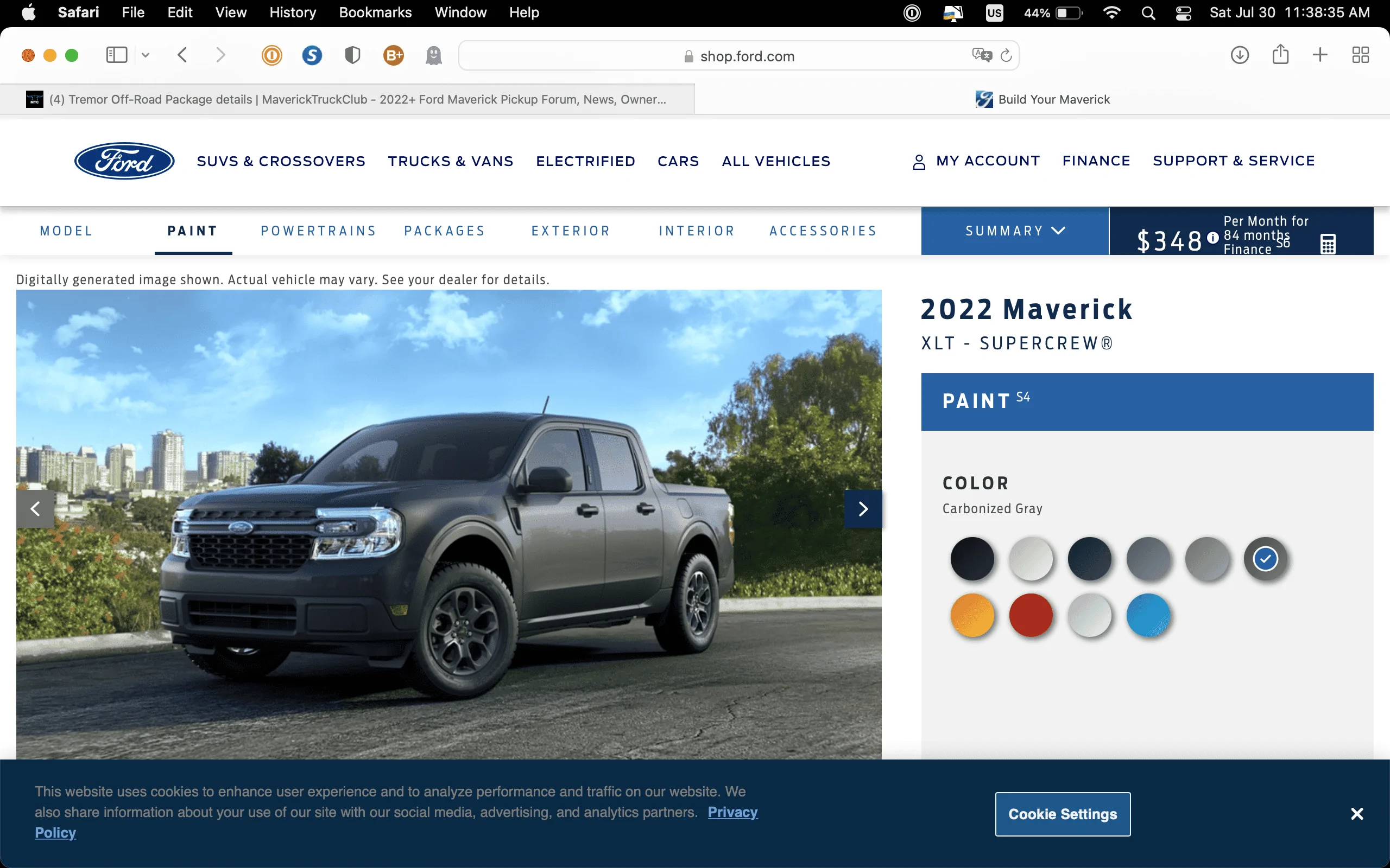 Ford Maverick CARBONIZED GRAY Maverick Photos Thread Screen Shot 2022-07-30 at 11.38.35 AM