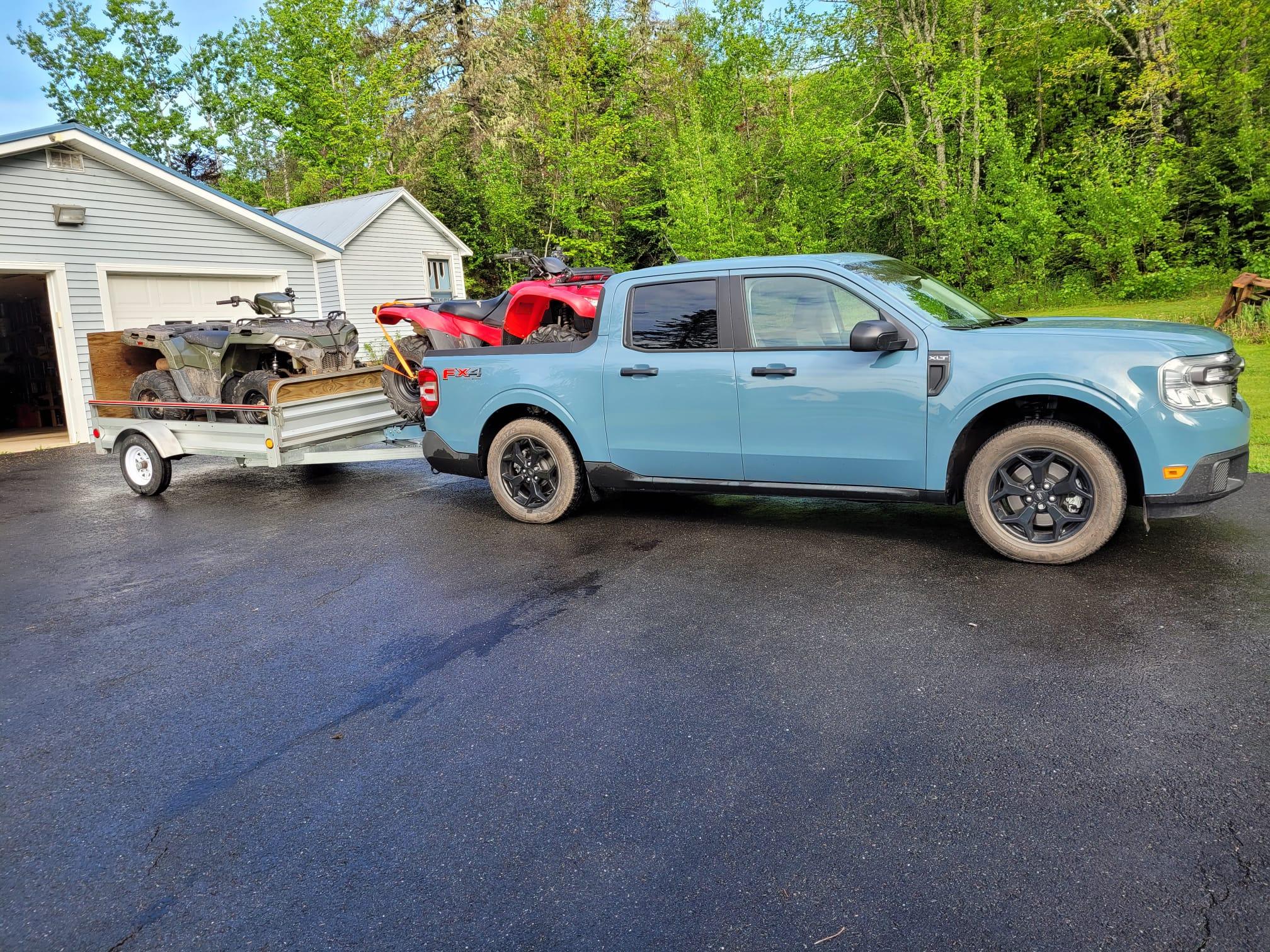 Ford Maverick Putting the Maverick to Work, ATV Hauling and Pulling the Boat IMG-20220528-WA0021