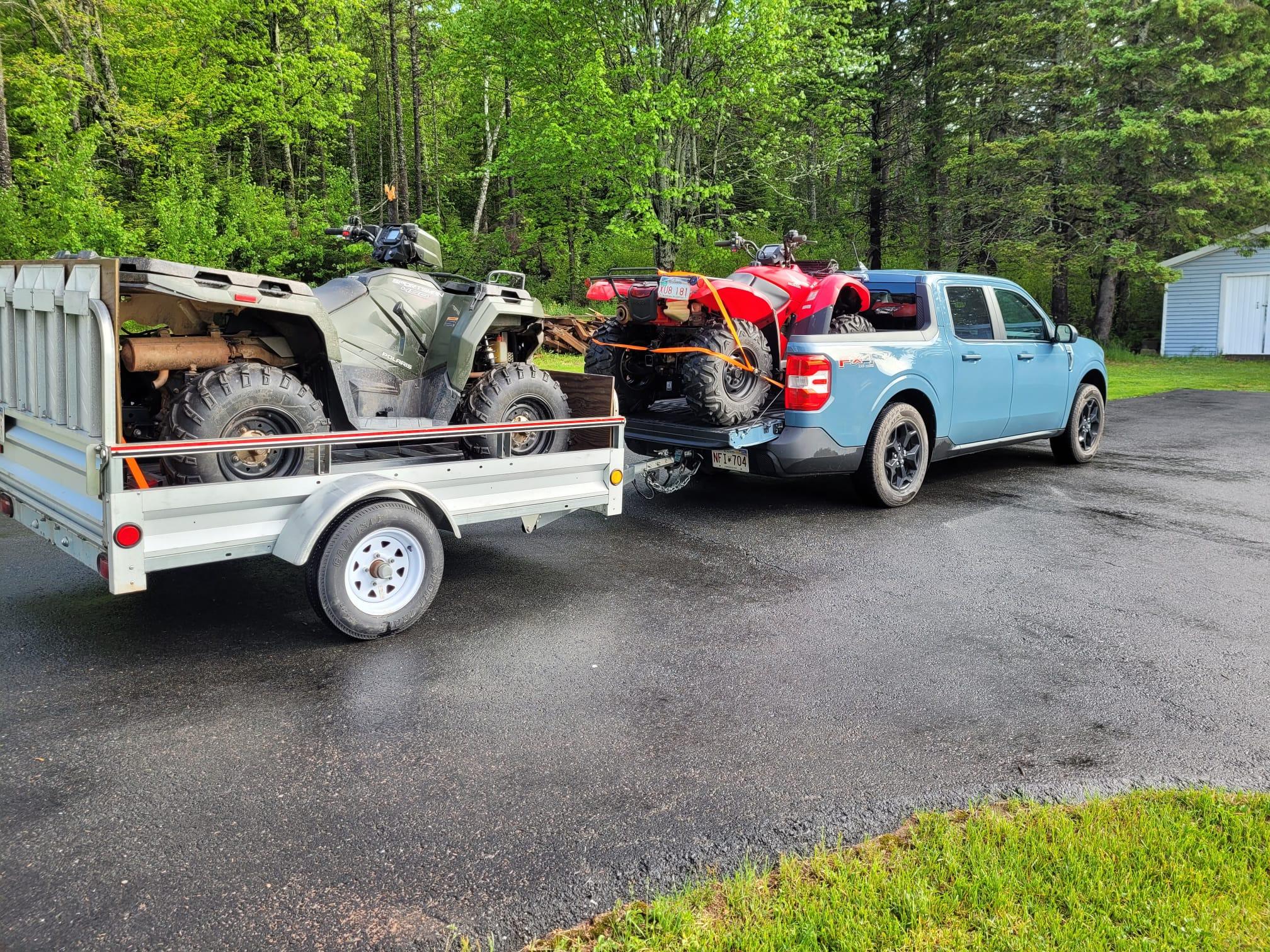 Ford Maverick Putting the Maverick to Work, ATV Hauling and Pulling the Boat IMG-20220528-WA0019