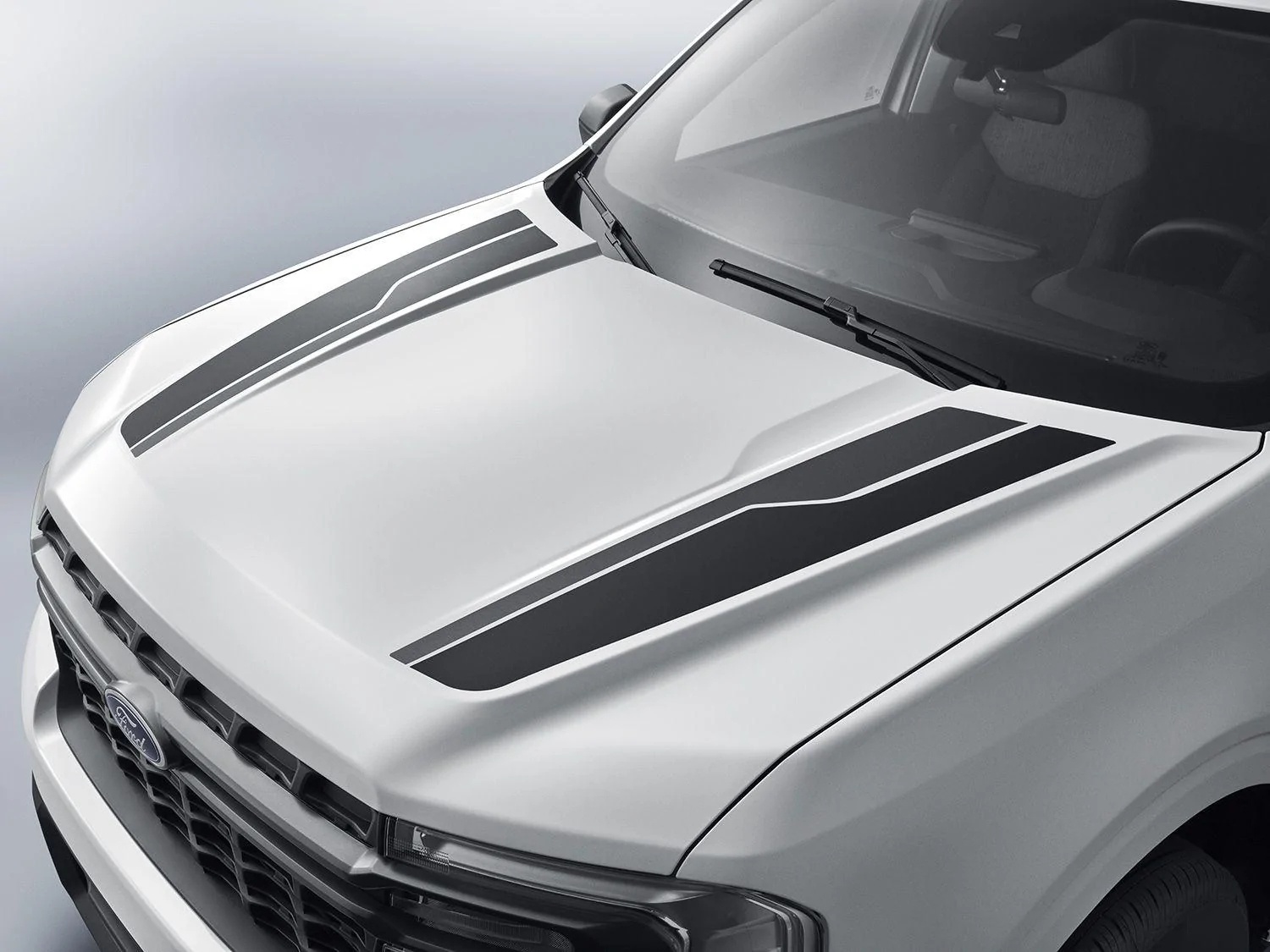 Ford Maverick FORD ACCESSORIES Parts & Website for 2022 Maverick Officially Launches 🚀 2022 ford maverick Hood Cowl Stripes - 1-Piece by Visco, Matte Black
