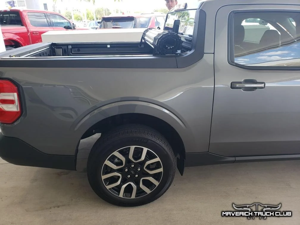 Ford Maverick Hybrid Maverick showing 37.4 MPG + rear seats folded w/ headrests removed (pics) Hybrid Maverick Lariat Carbonized Gray 11