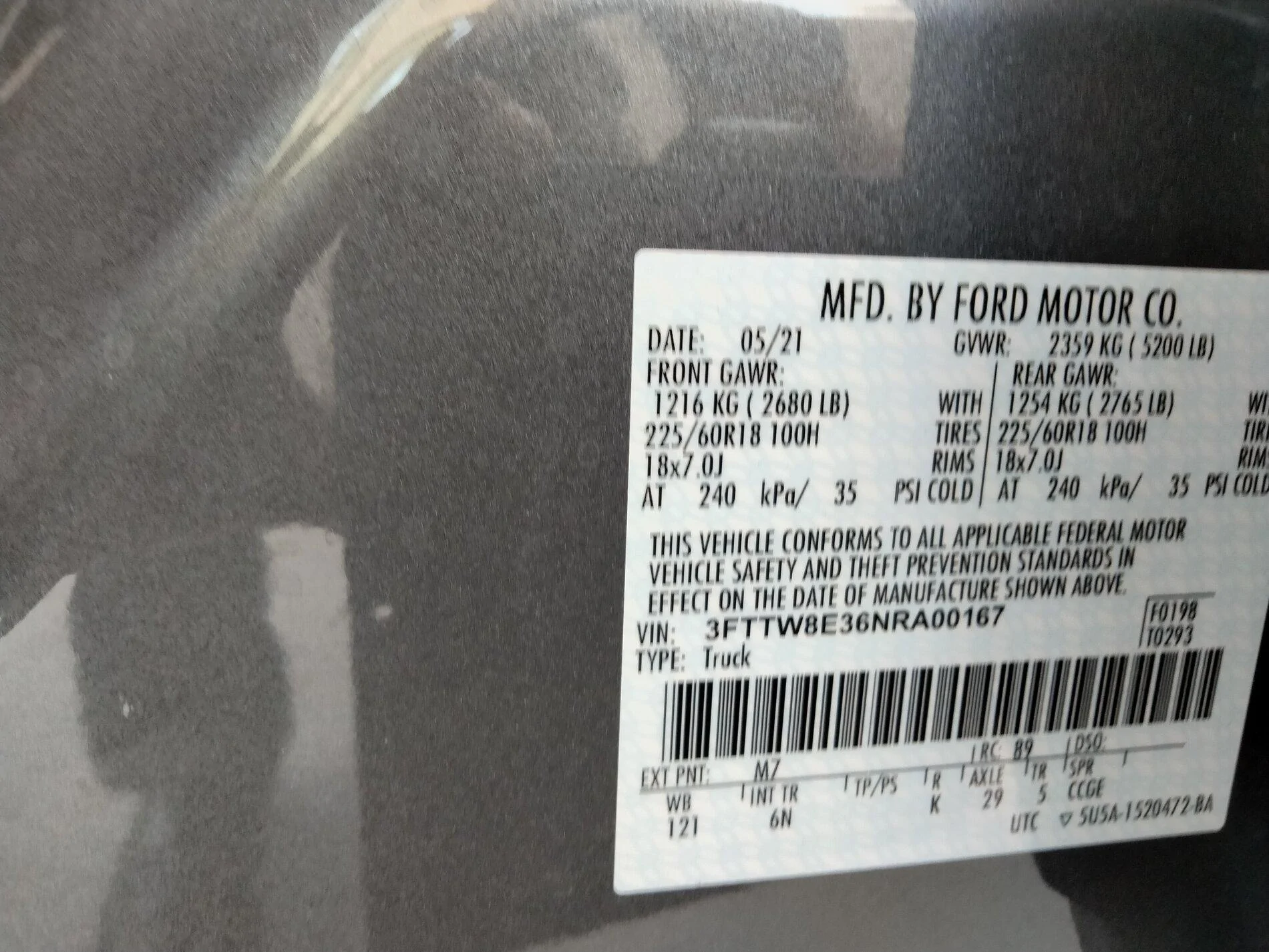 Ford Maverick Build numbers based on vin IMG_20210910_133335