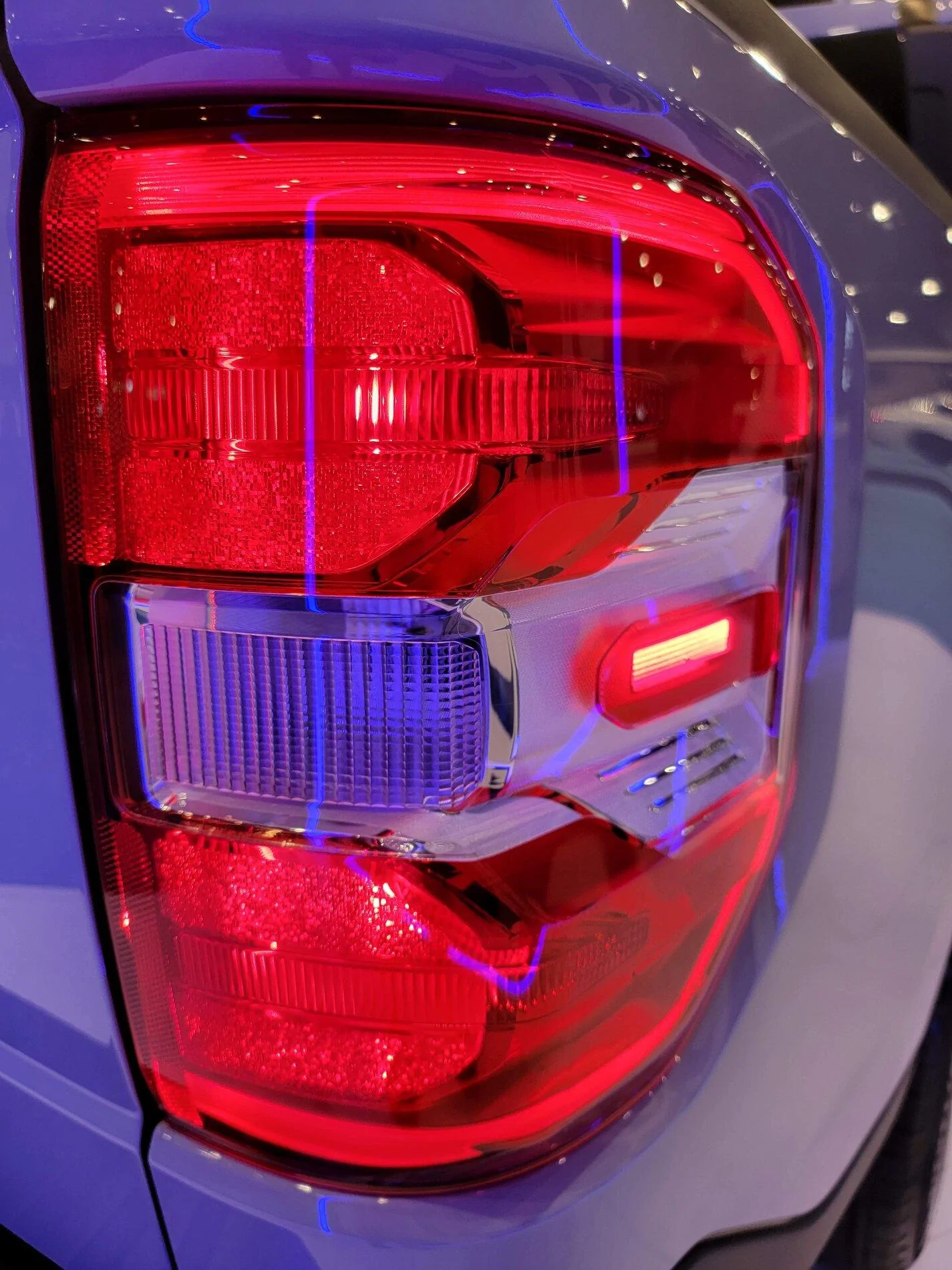 Ford Maverick Closeup of Side Mirror with Blindspot Mirror and Lariat Signature Tail Lamp 20210910_123056