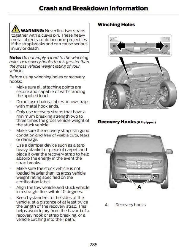 Ford Maverick Does anyone else want front tow hooks on their Maverick? recovery