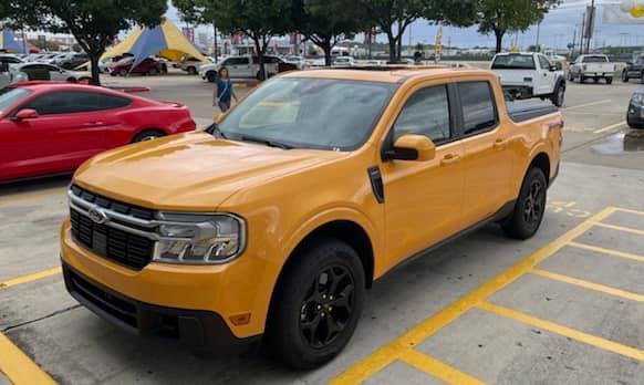 Ford Maverick CYBER ORANGE Maverick Photos Thread Cyber Orange XLT FX4 Maverick Black Wheels1