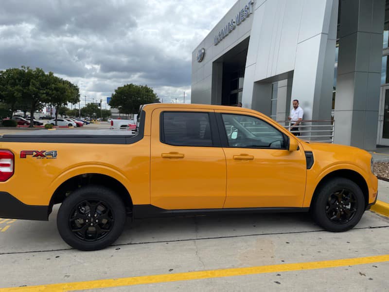 Ford Maverick CYBER ORANGE Maverick Photos Thread Cyber Orange XLT FX4 Maverick Black Wheels3