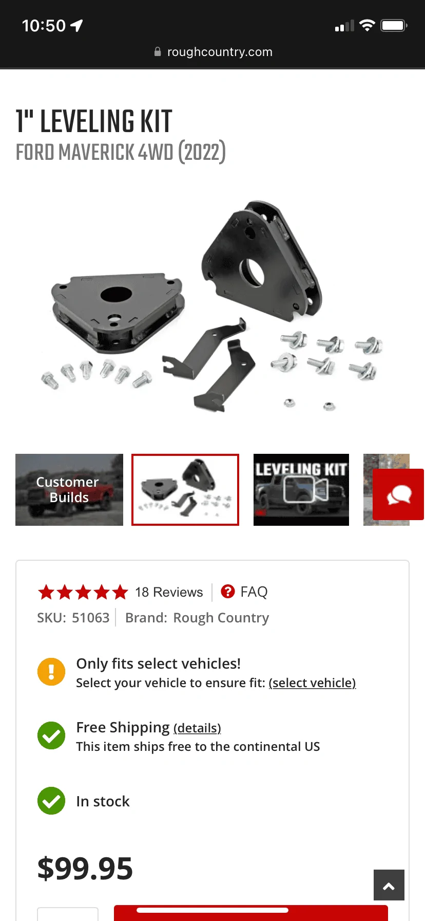Ford Maverick Rough Country 1” Leveling Kit D8661BAB-64C1-496C-80D9-D3066E01BB08