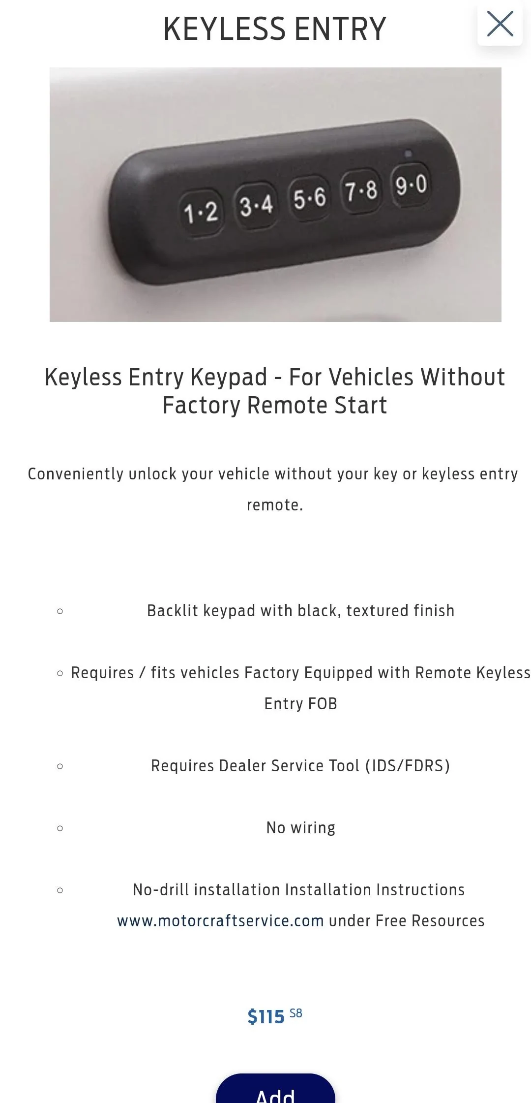 Ford Maverick Keyless entry for XL question. 2023 order Screenshot_20220801-173707_Chrom