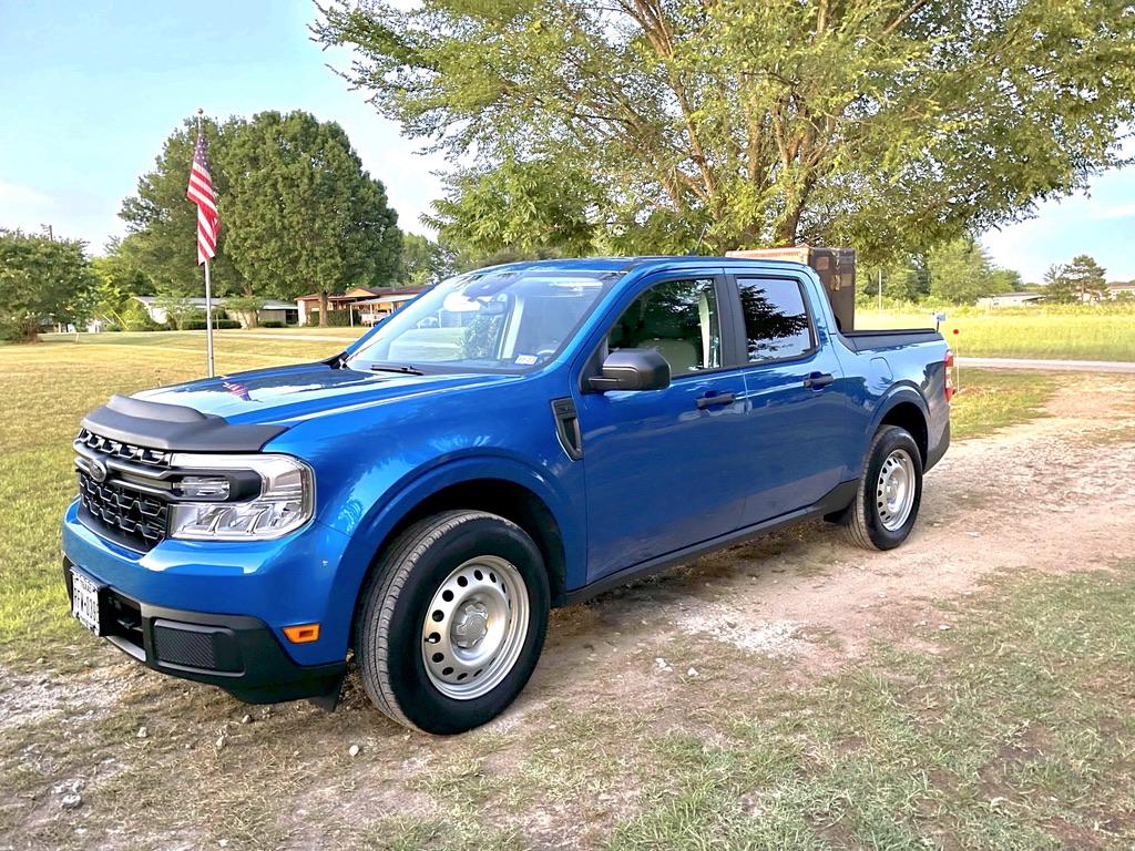 Ford Maverick My humble review of my new Velocity Blue Maverick XL 1659628782399