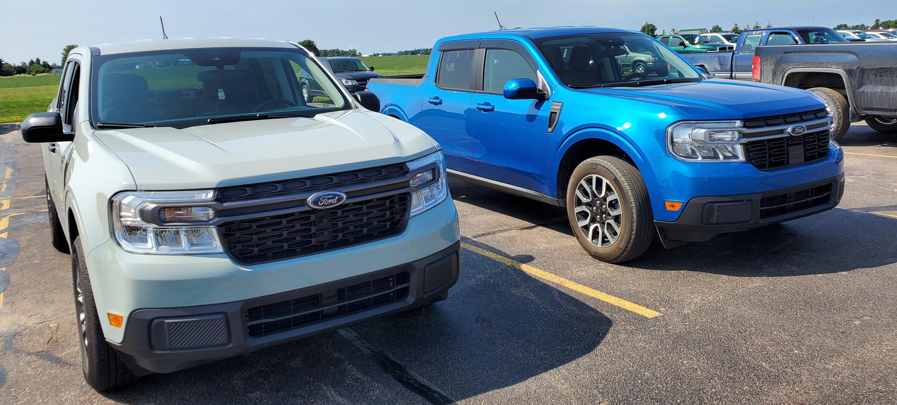 Ford Maverick Hybrids out in the wild in Michigan 20220805_110800