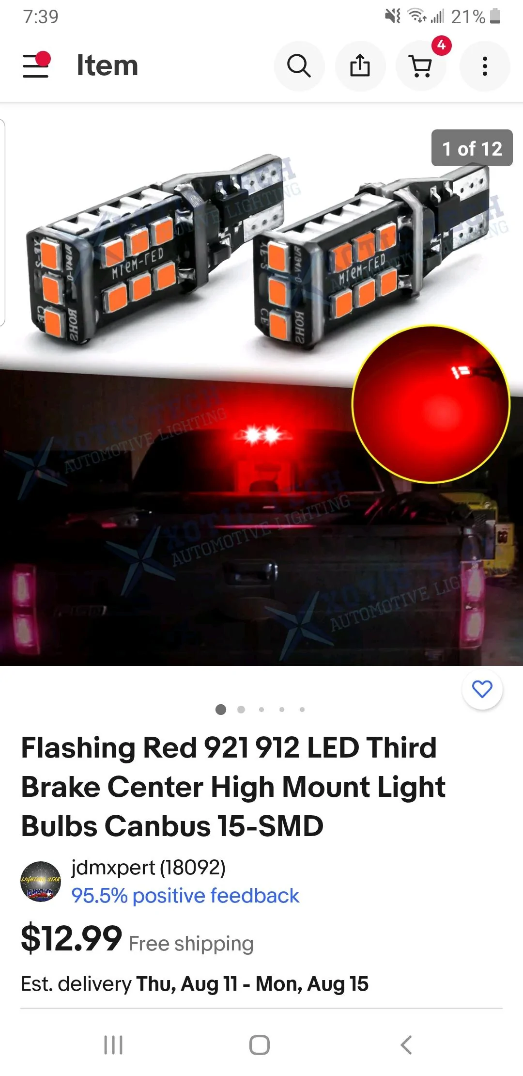 Ford Maverick Lasfit Switchback Turn Signal + Cargo Light & 3rd Brake Light Screenshot_20220806-193951_eBay