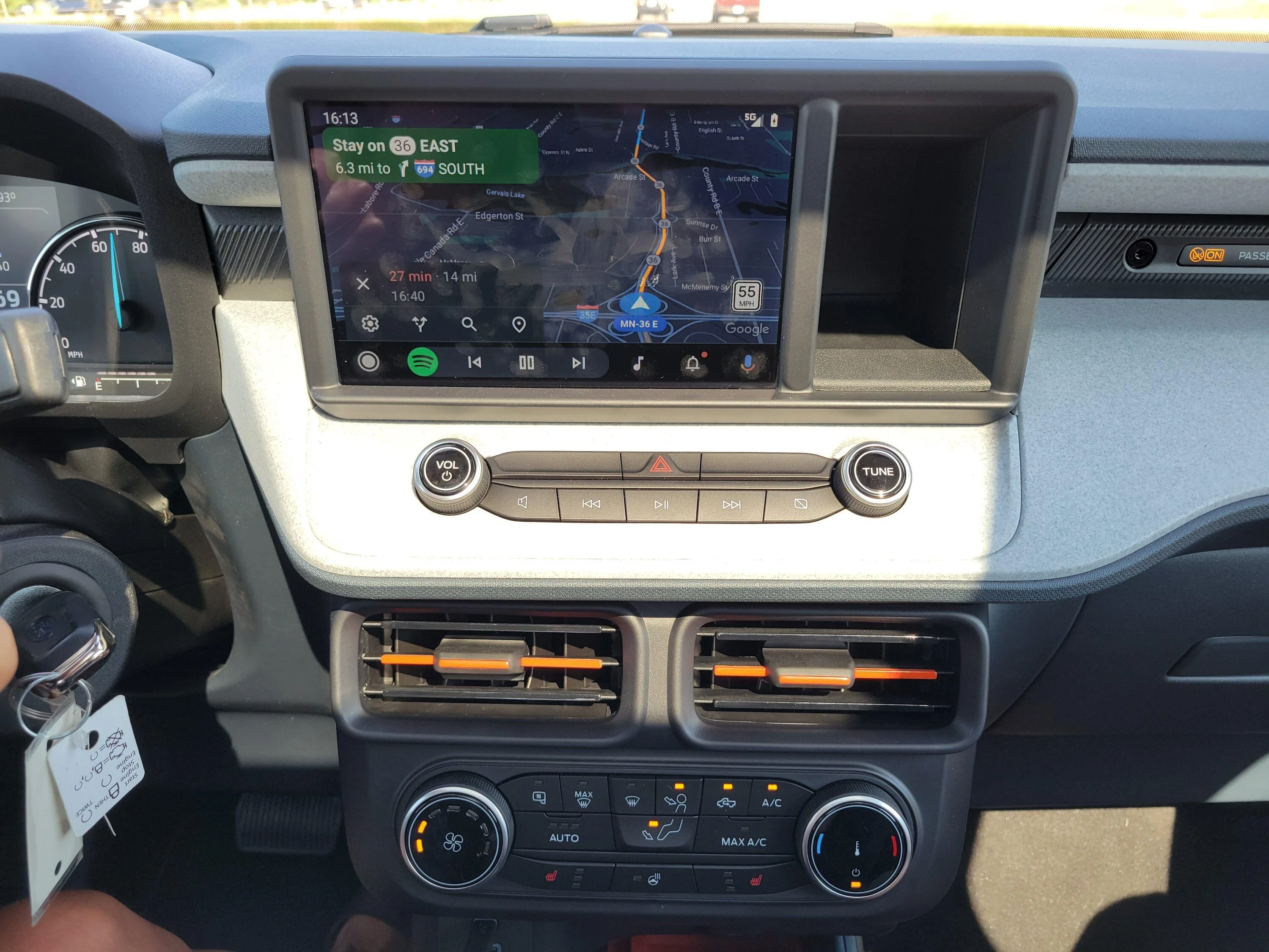 Ford Maverick No more temp read out on dial? 20220805_161344