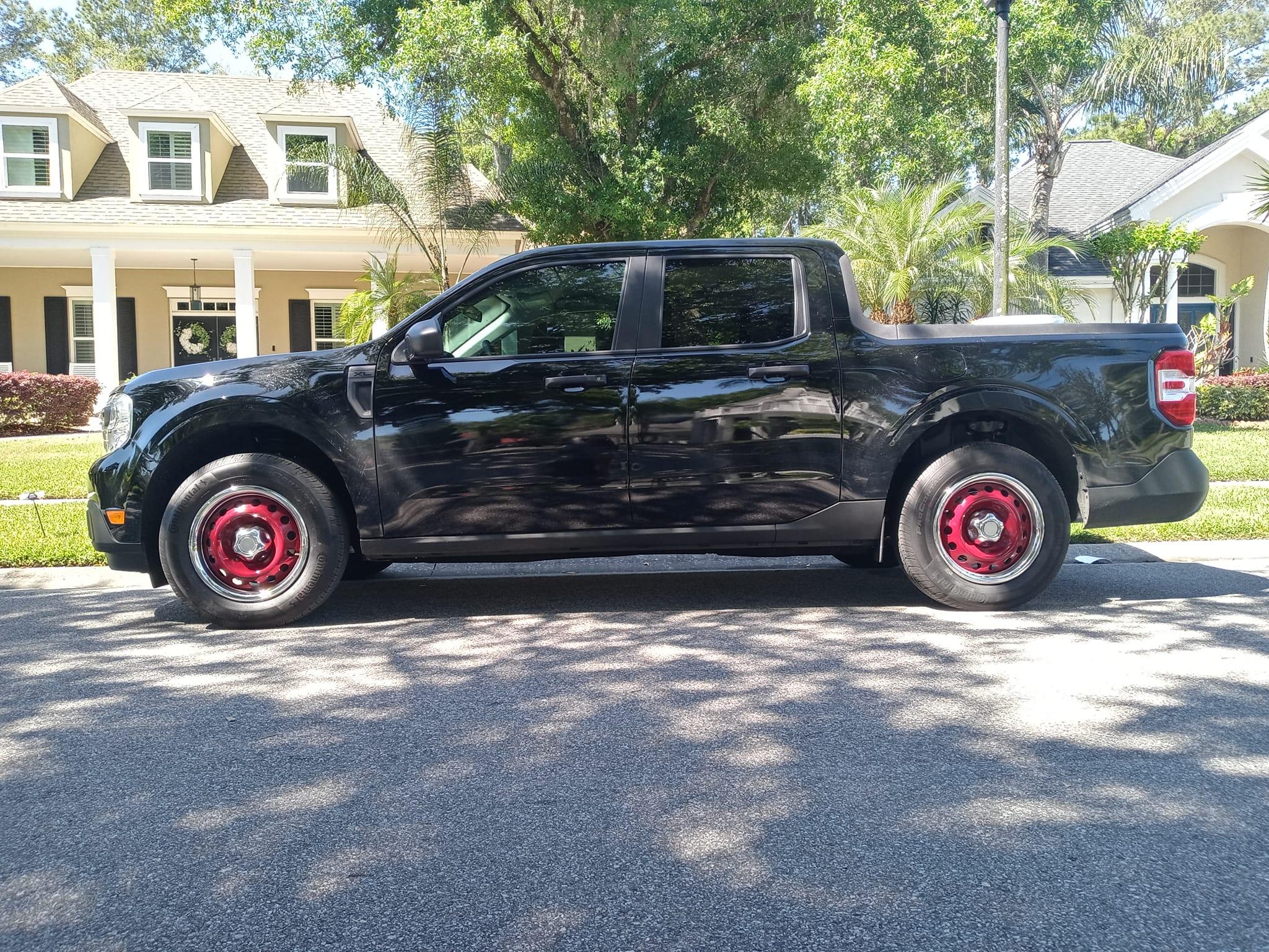 Ford Maverick Edit: Steelies Can Actually Look Good! Maverick red steelies steel wheels 1